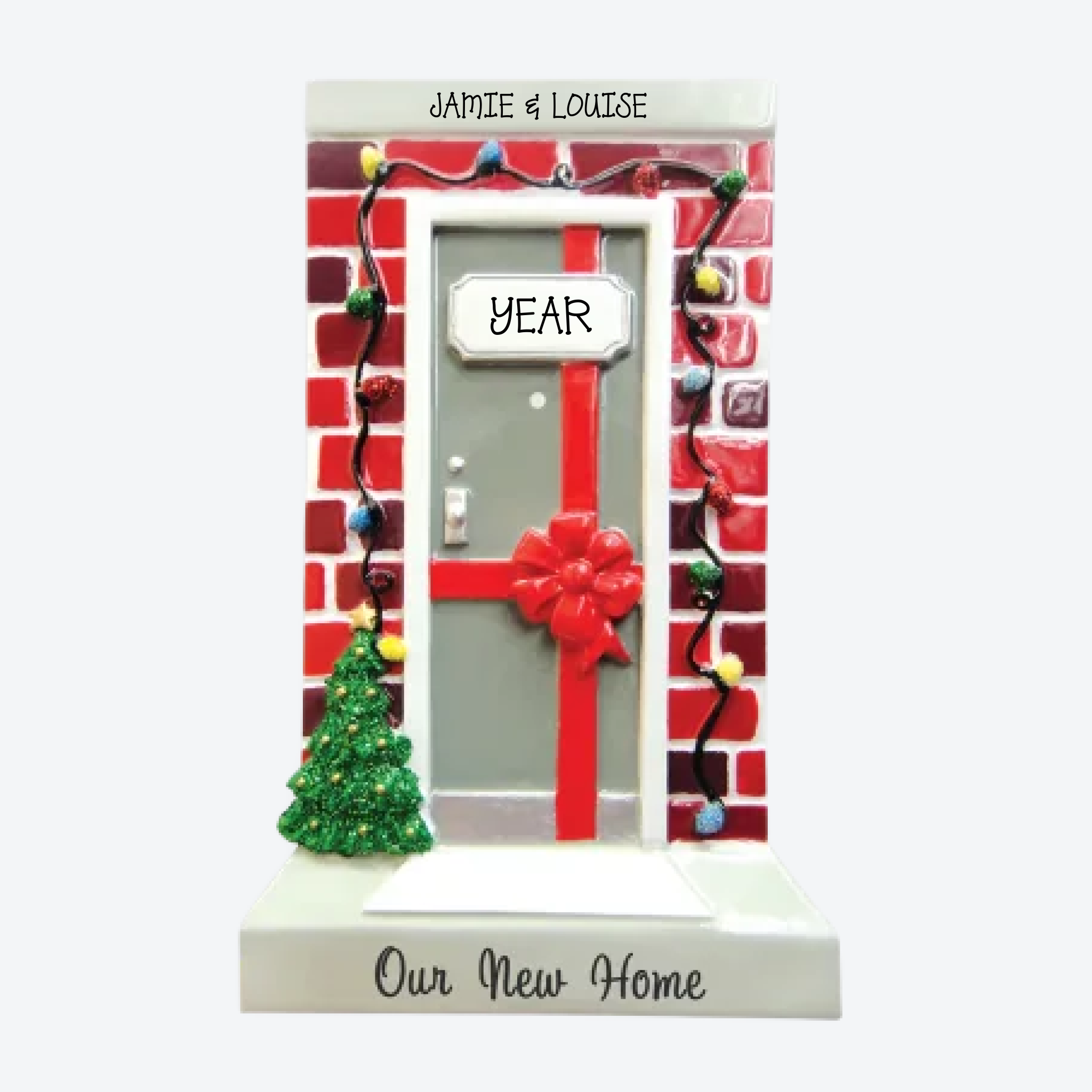Our New Home Door Personalized Christmas Ornament