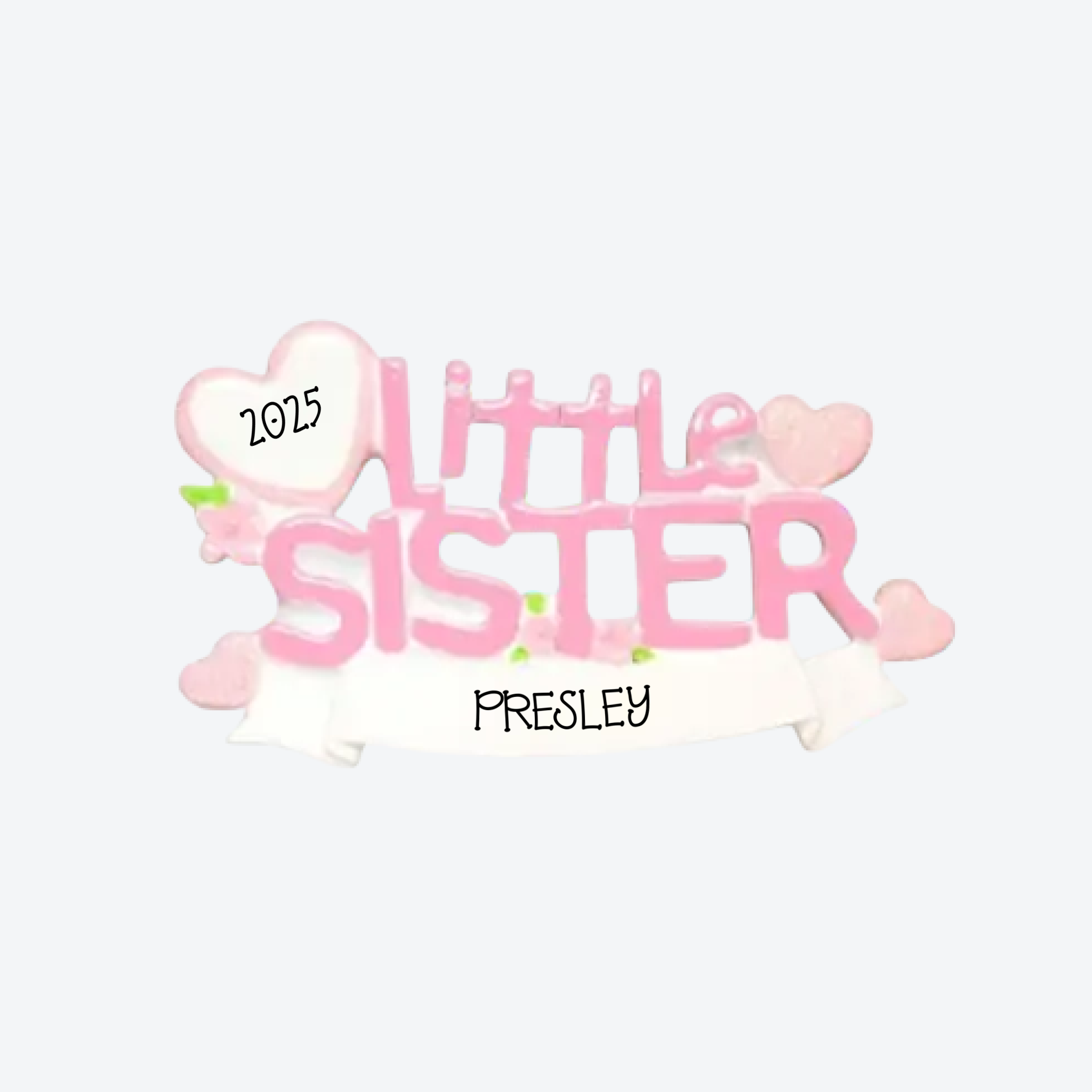 Little Sister Personalized Christmas Ornament