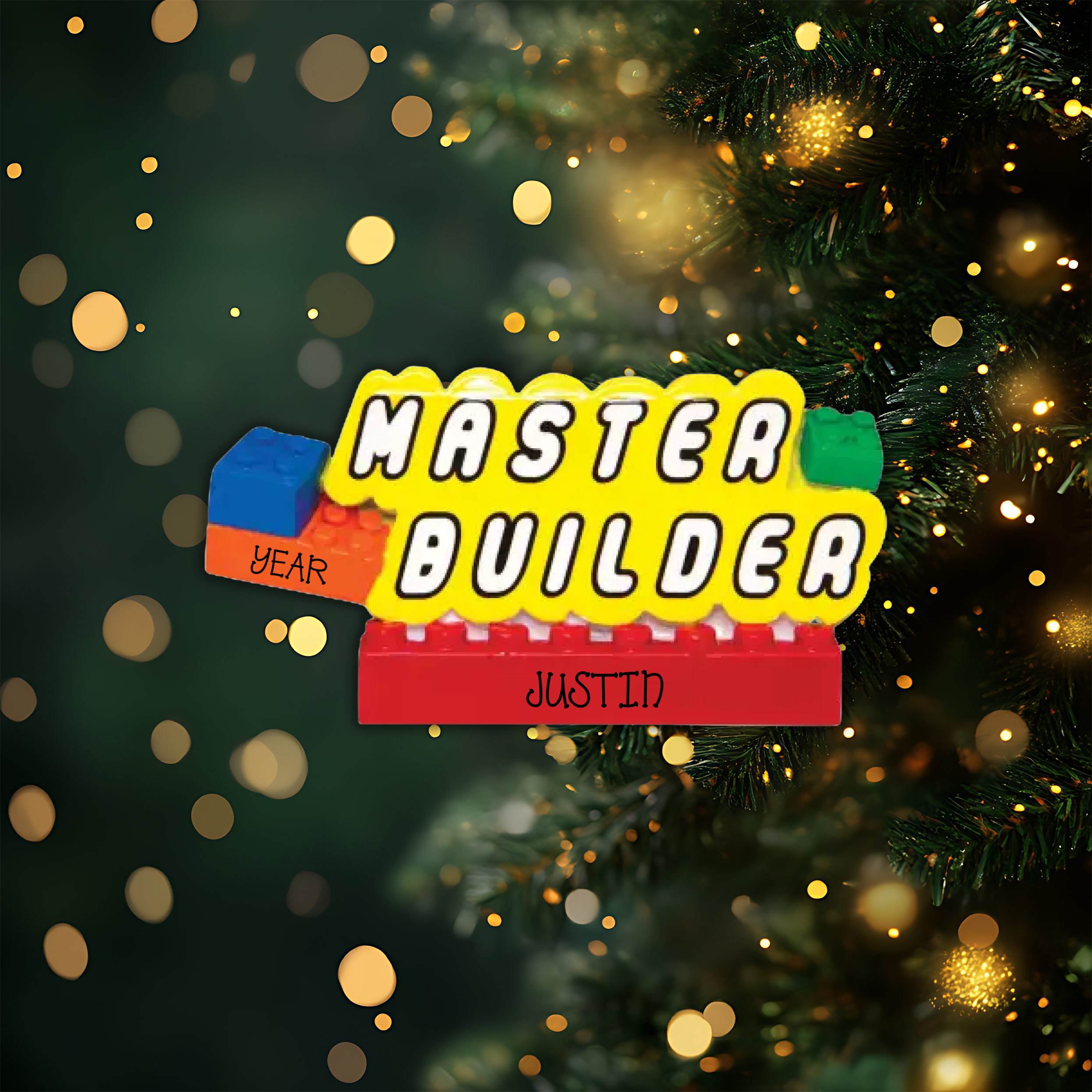 Master Builder Personalized Christmas Ornament