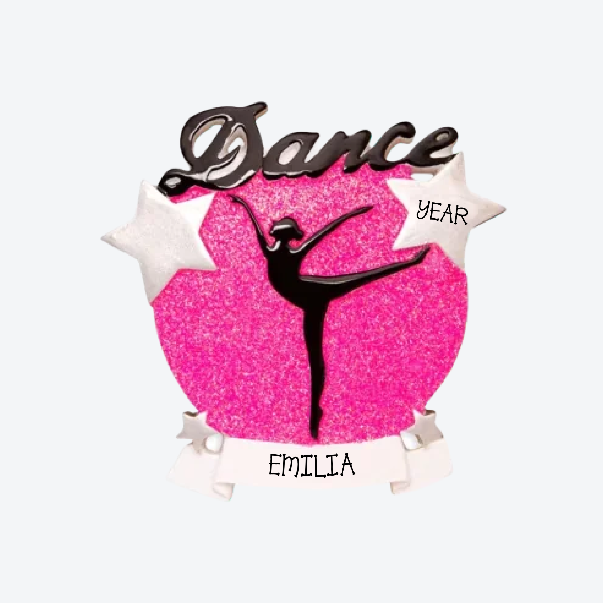 Dance Silhouette Personalized Christmas Ornament