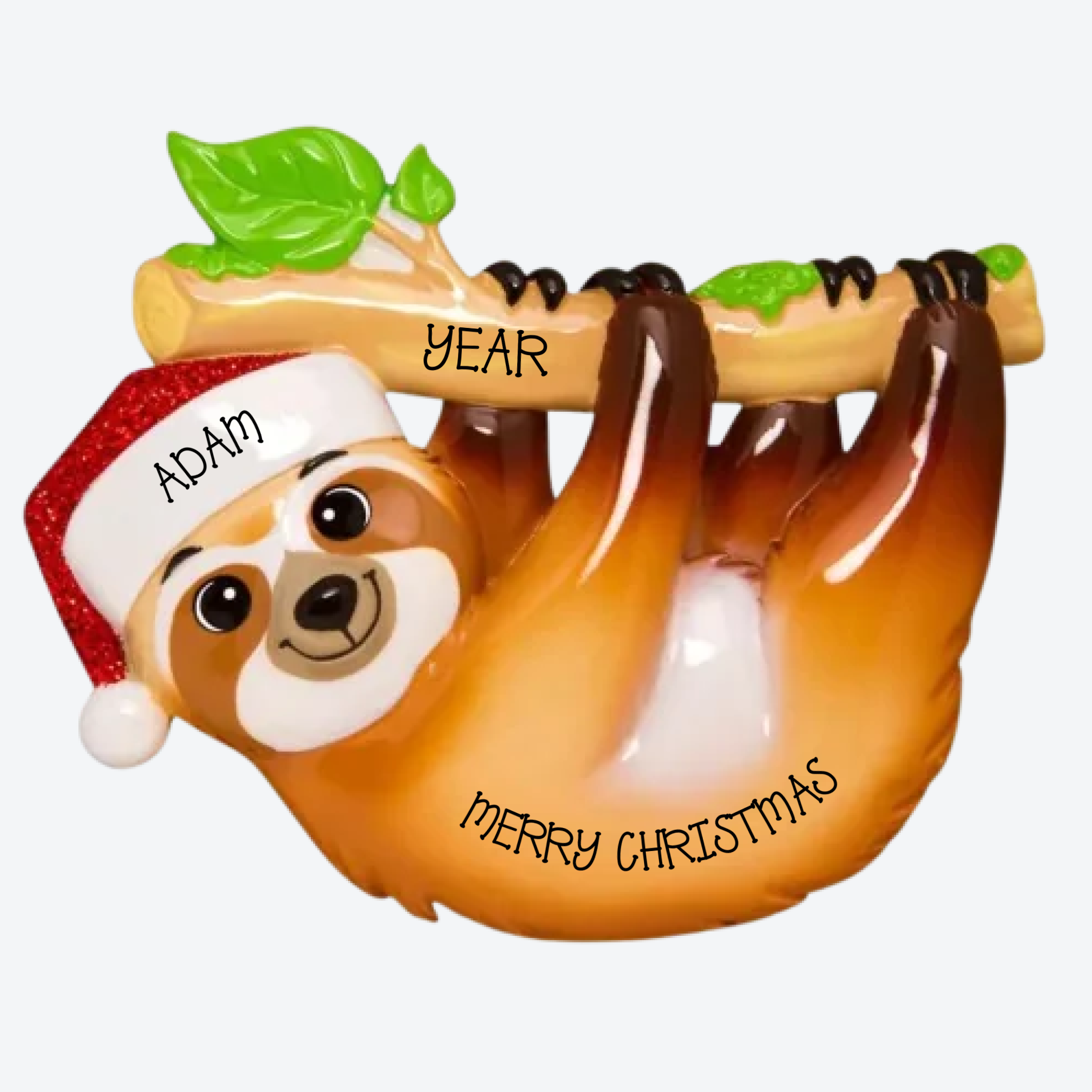 Sloth Personalized Christmas Ornament