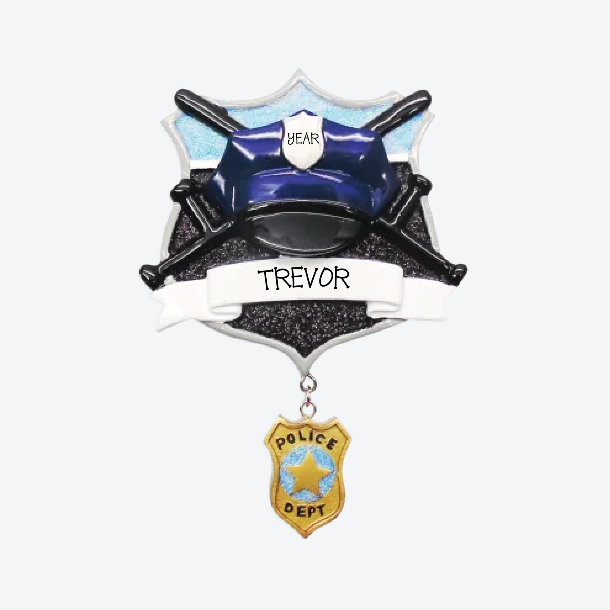 Policeman Personalized Christmas Ornament