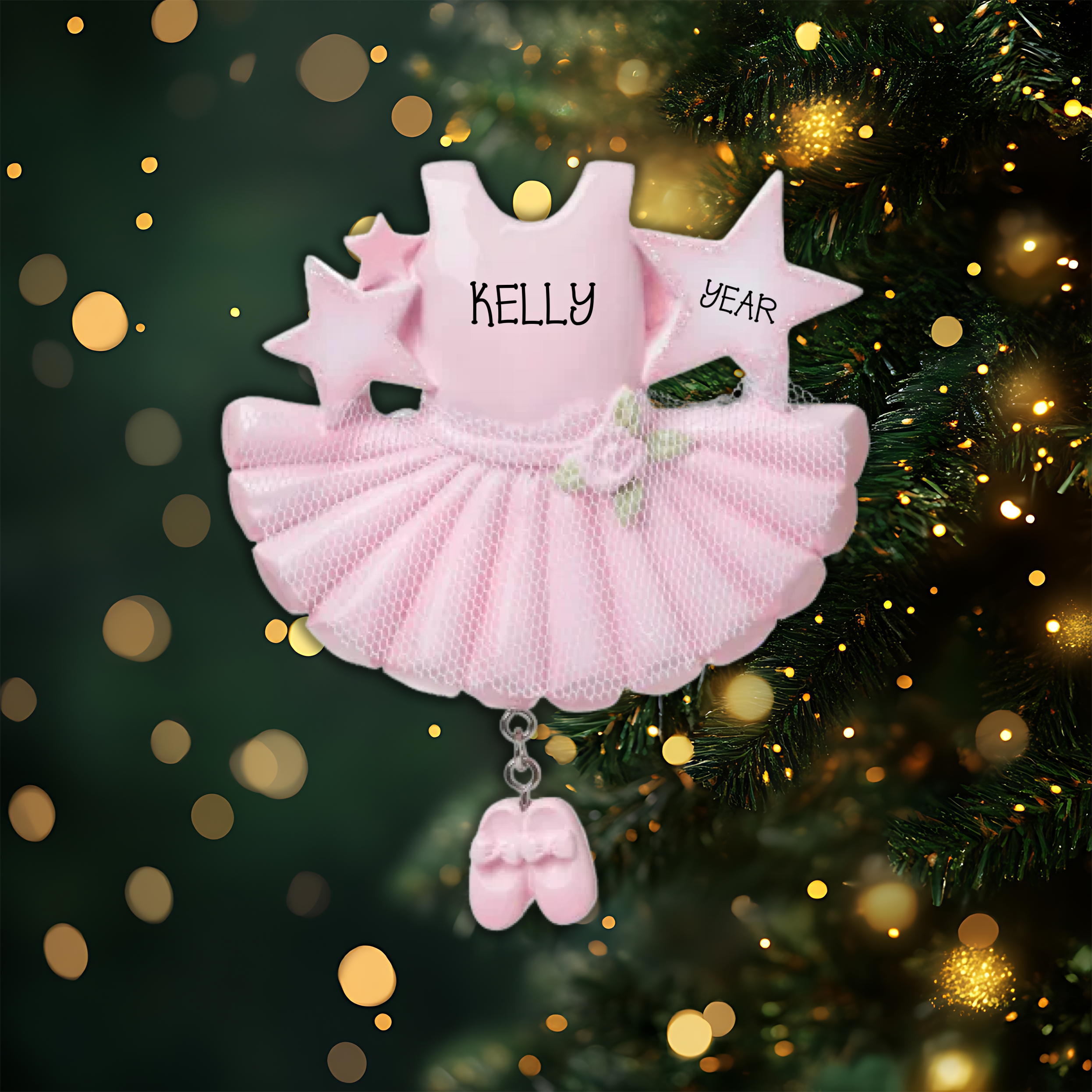 Ballerina Outfit Personalized Christmas Ornament