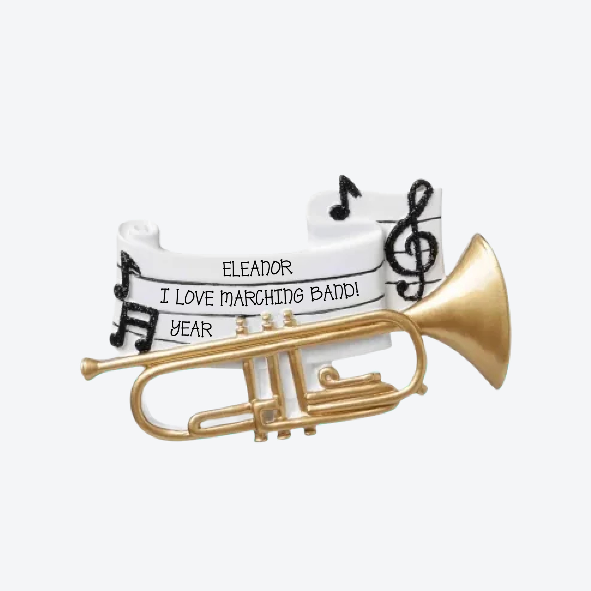 Trumpet Personalized Christmas Ornament