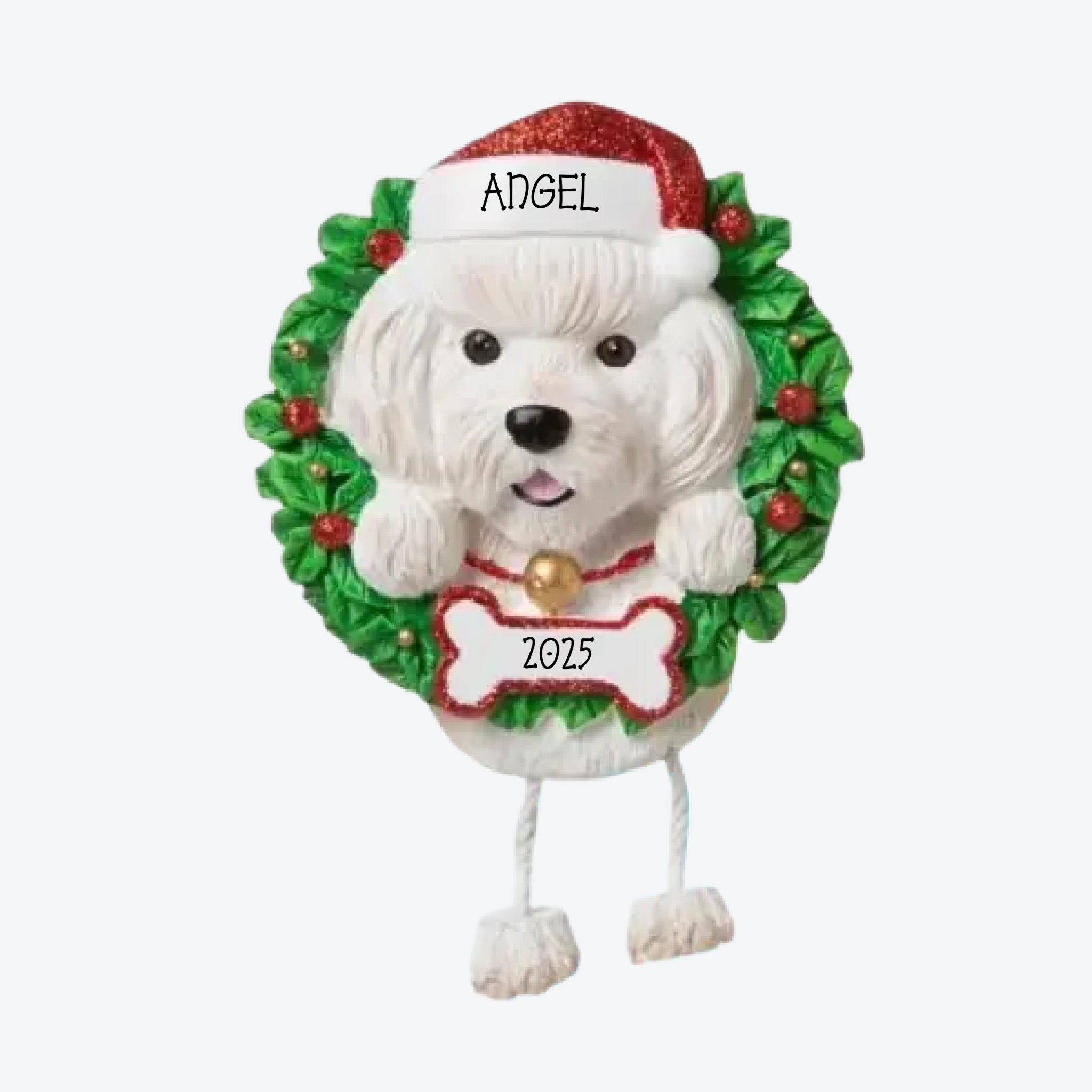 Bichon Frise Personalized Christmas Ornament