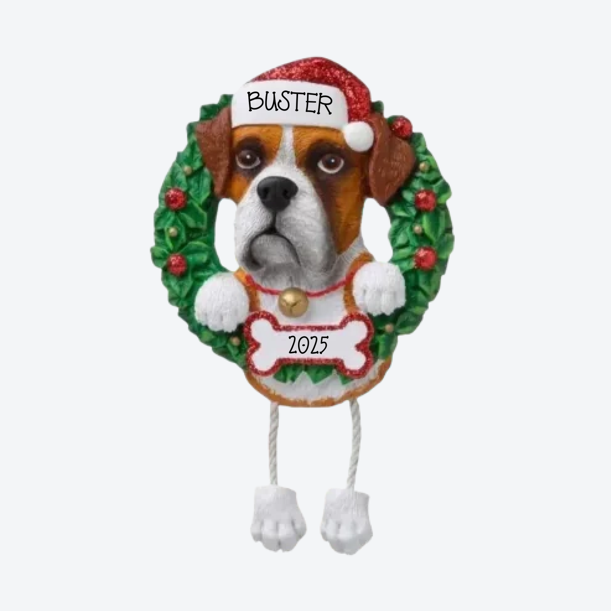 Boxer Personalized Christmas Ornament