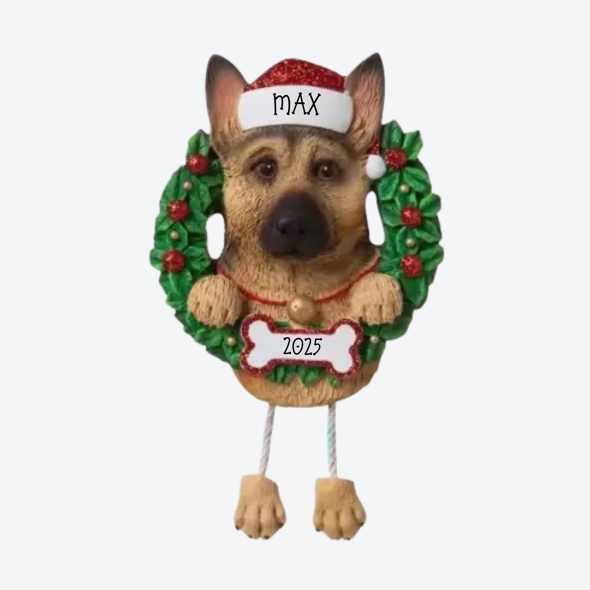 German Shepherd Personalized Christmas Ornament