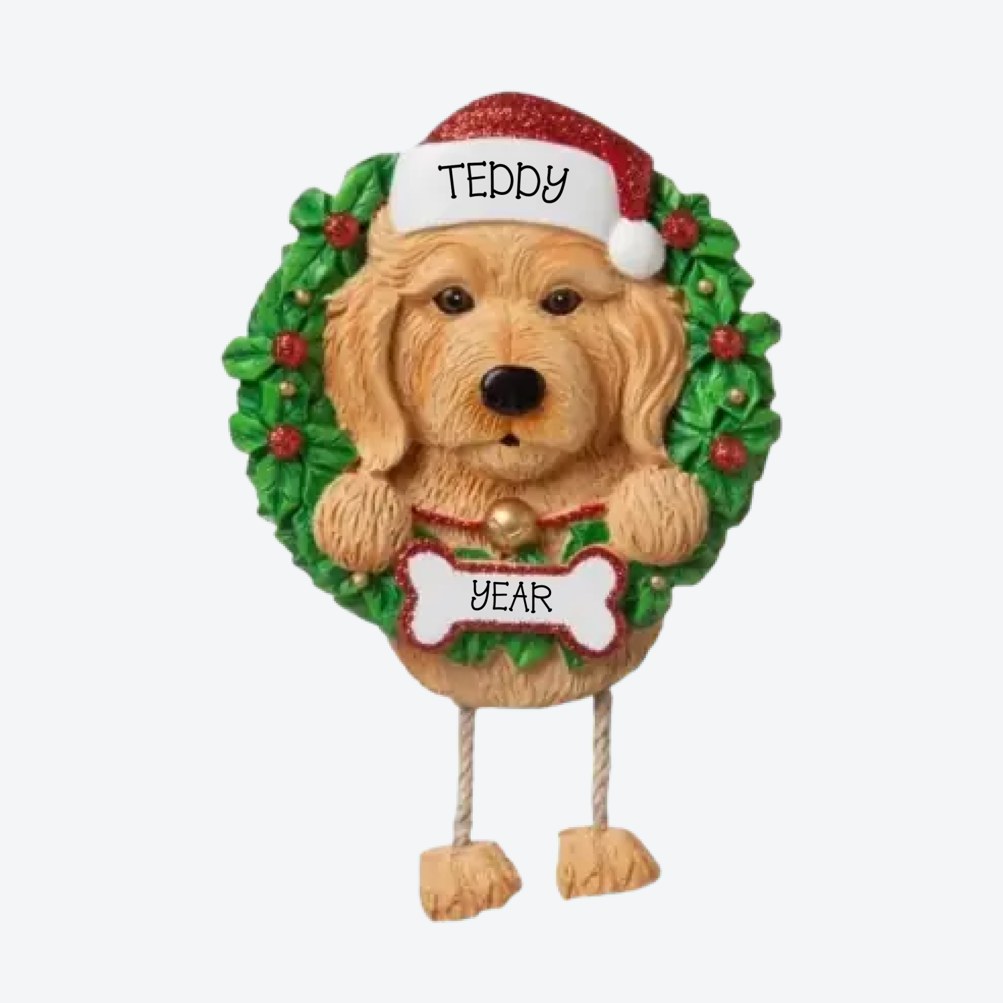Labradoodle Personalized Christmas Ornament
