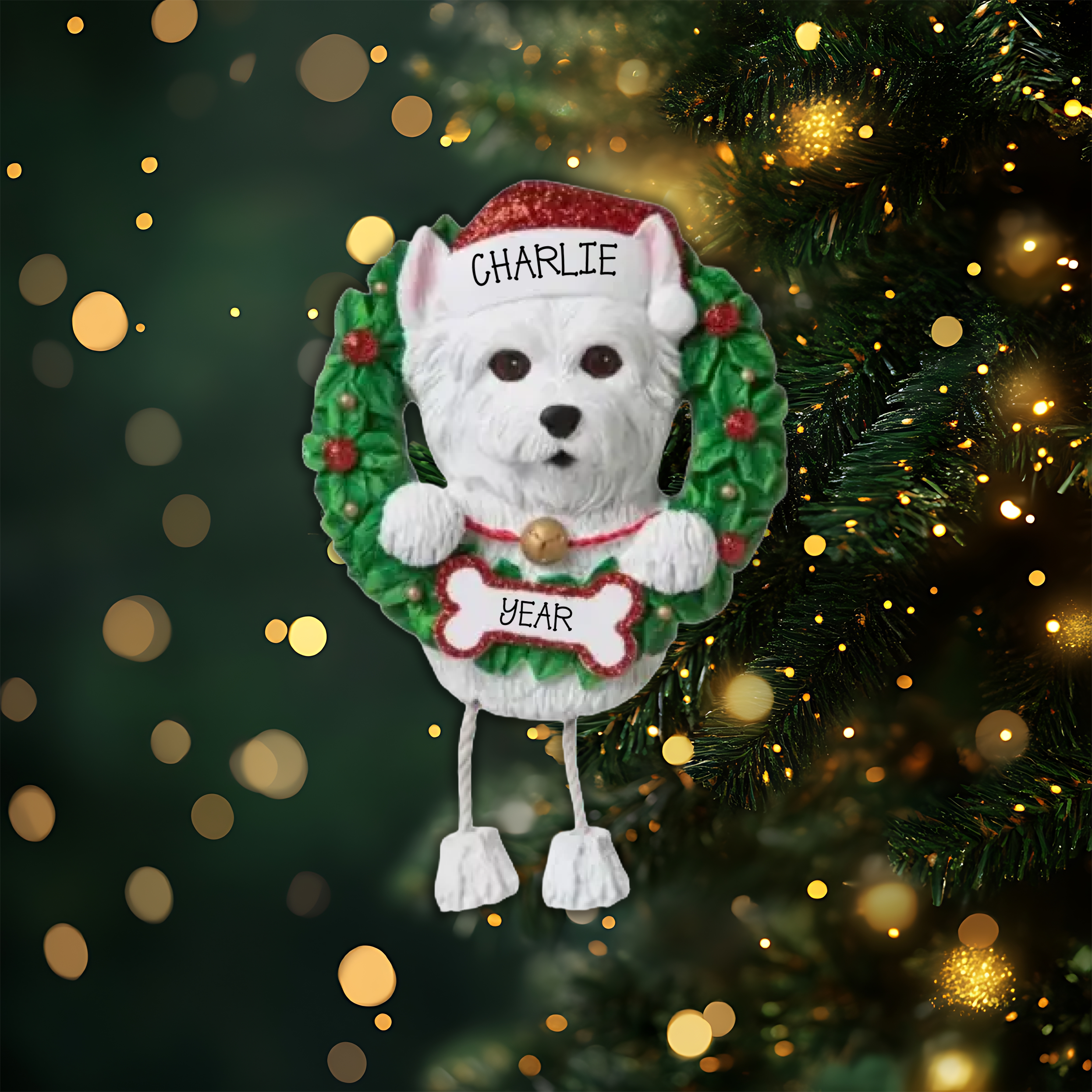 Westie Personalized Christmas Ornament