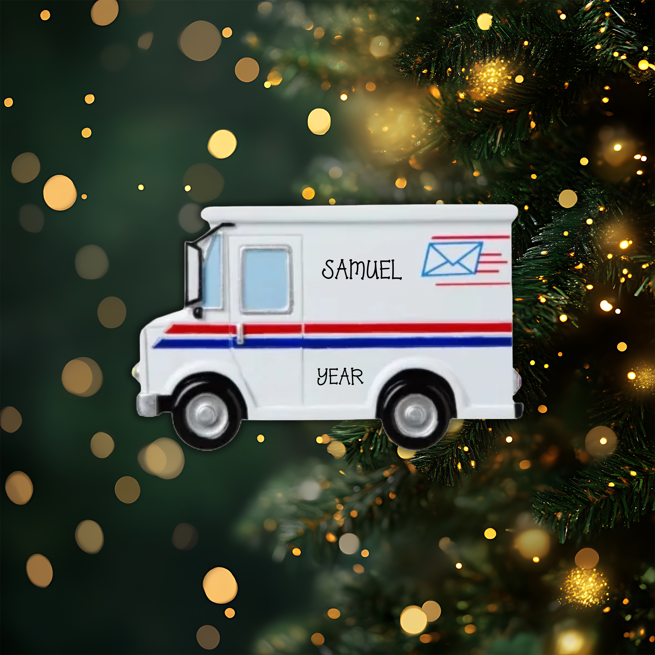 Postal Worker Personalized Christmas Ornament