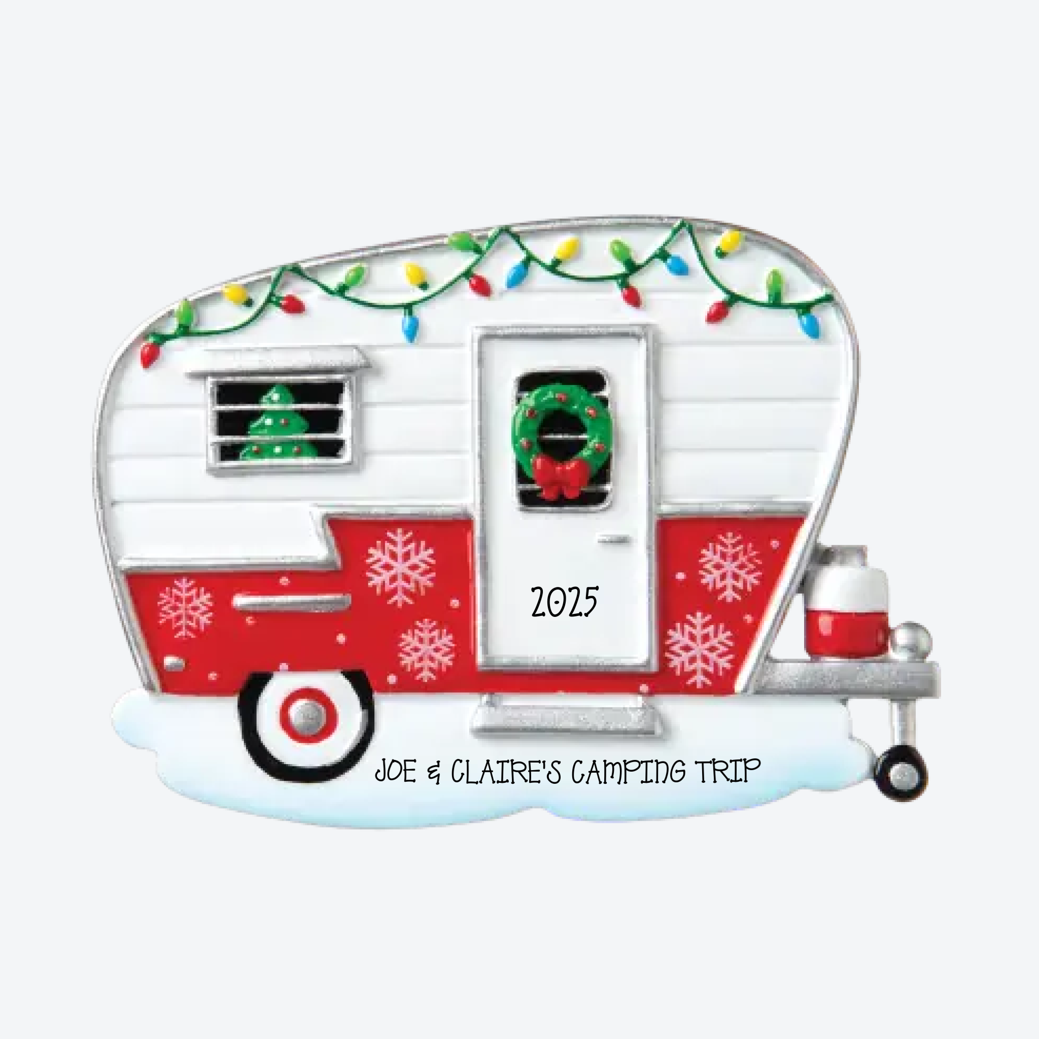 Camper Personalized Christmas Ornament