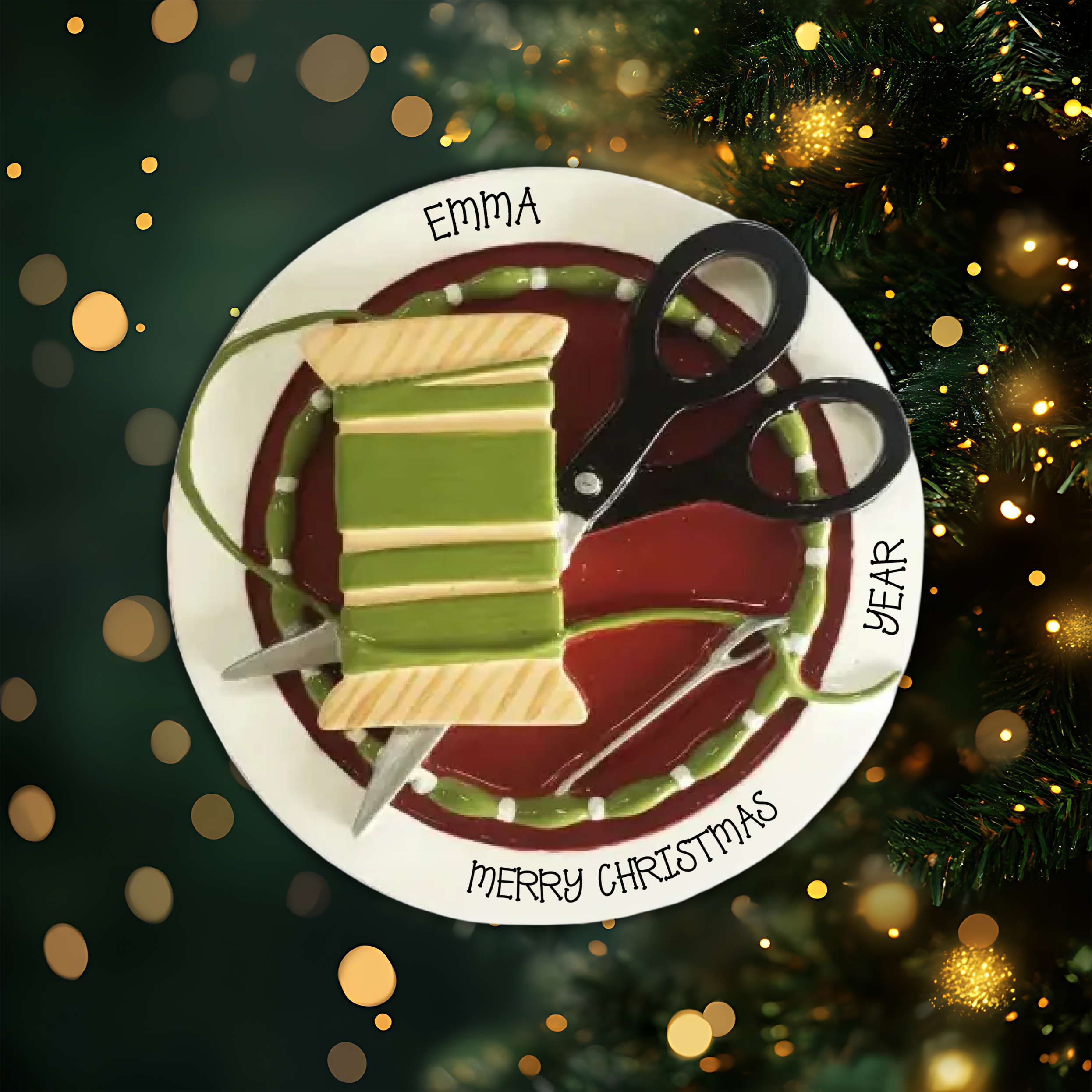 Sewing Personalized Christmas Ornament