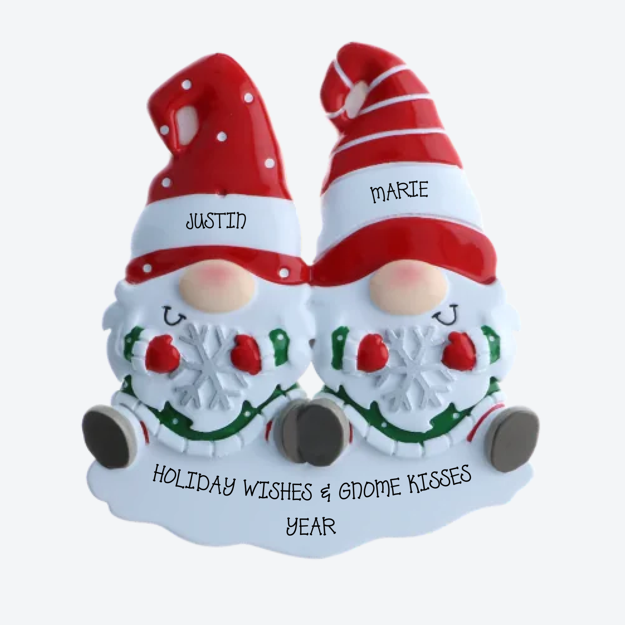 Gnome Couple Personalized Ornament