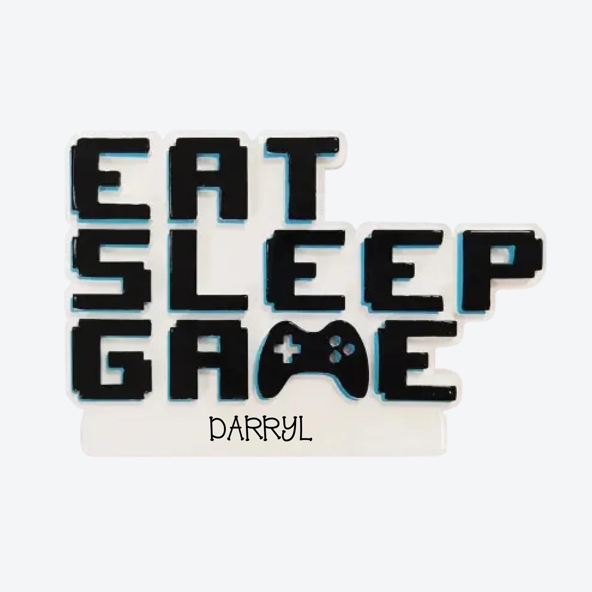 Eat, Sleep, Game Personalized Christmas Ornament