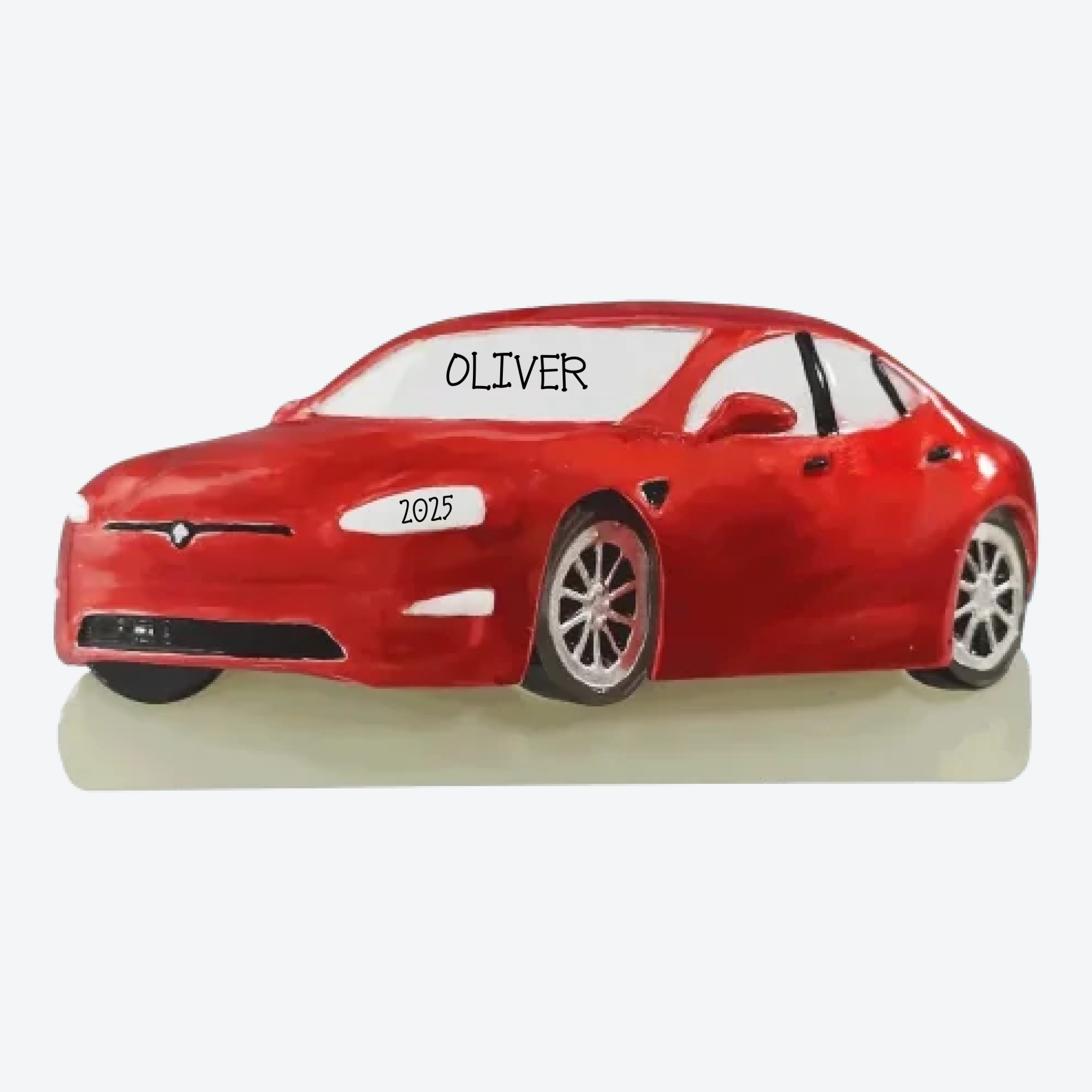 Electric Car Personalized Christmas Ornament