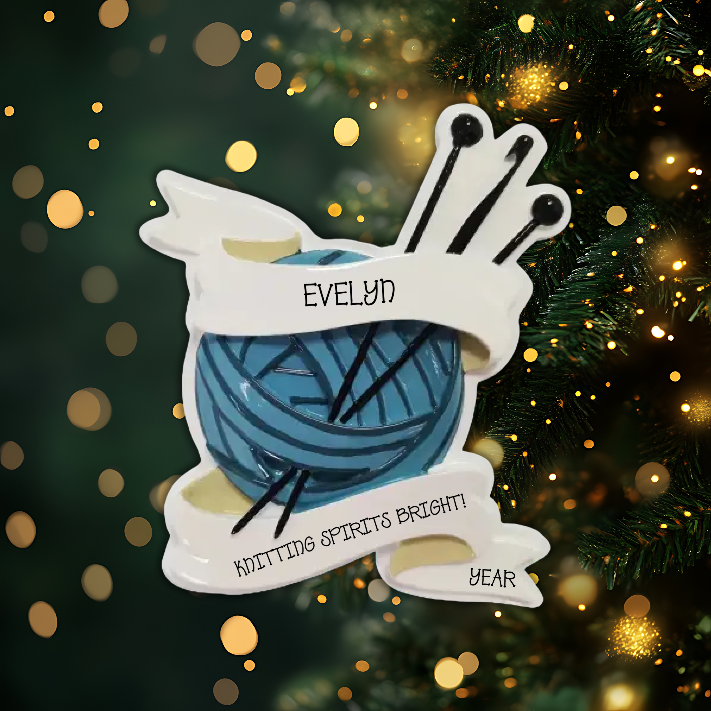 Knitting Personalized Christmas Ornament
