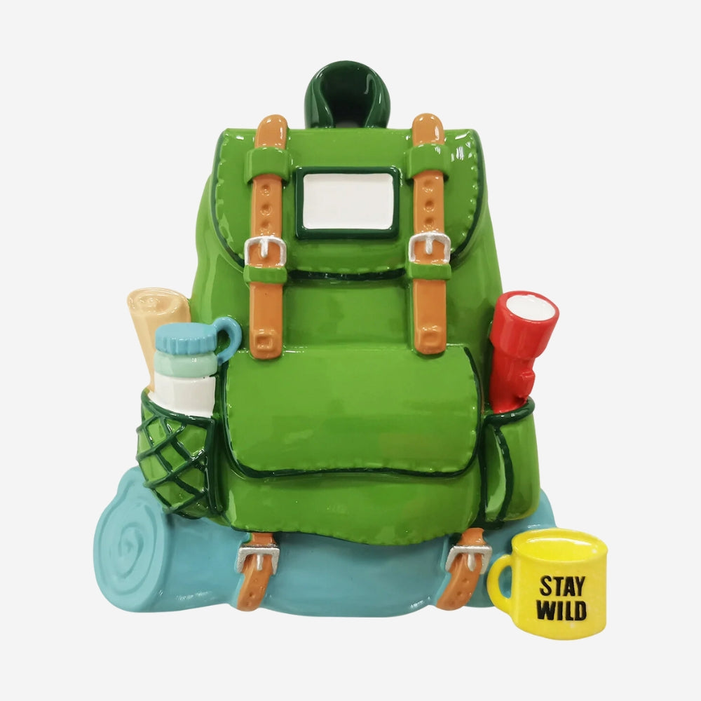 Hiking Backpack Personalized Christmas Ornament