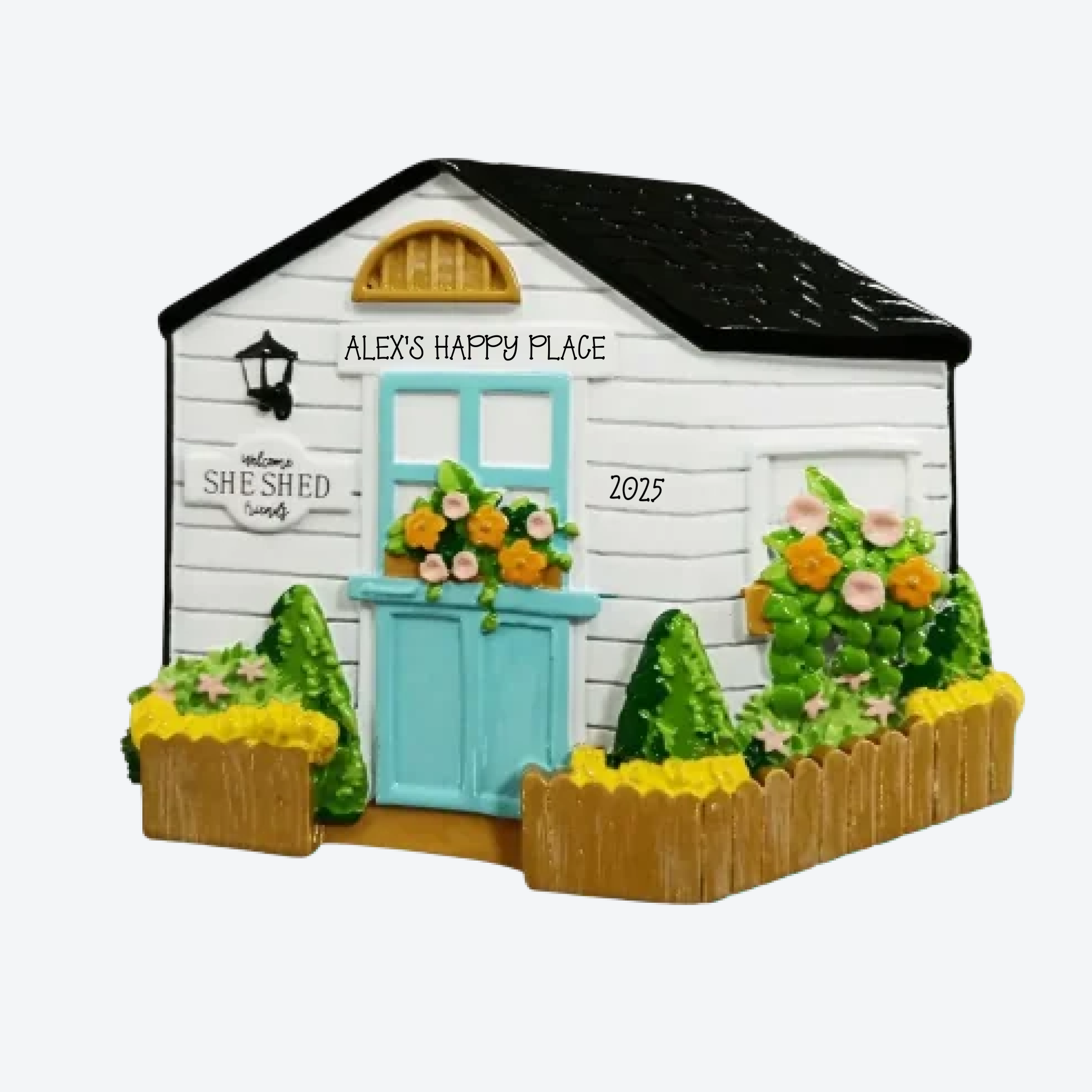 She Shed Personalized Christmas Ornament