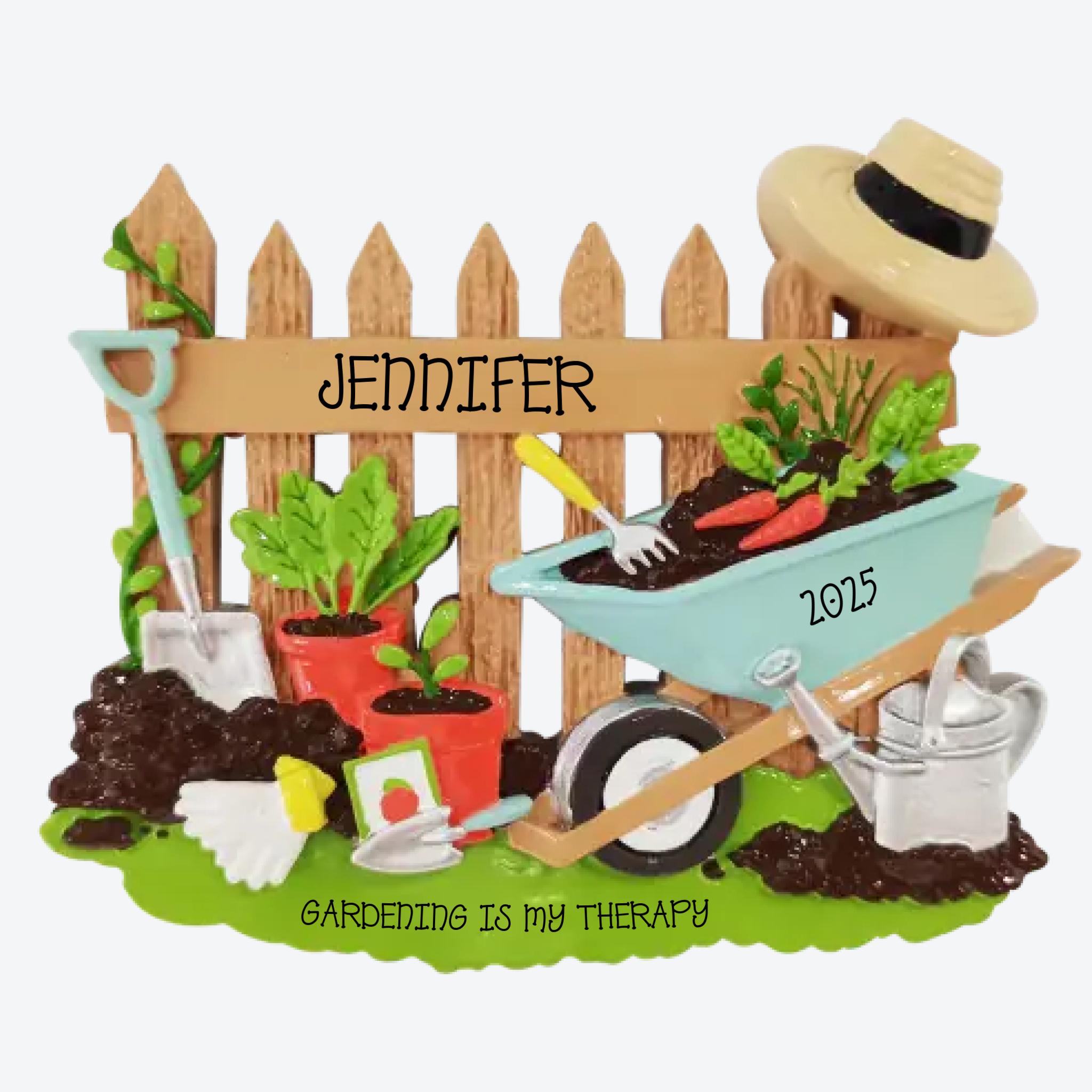 Gardening Personalized Christmas Ornament