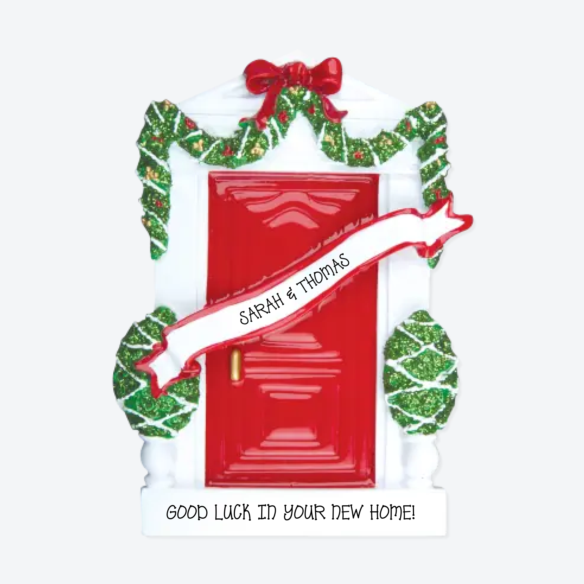 Red Door Personalized Christmas Ornament