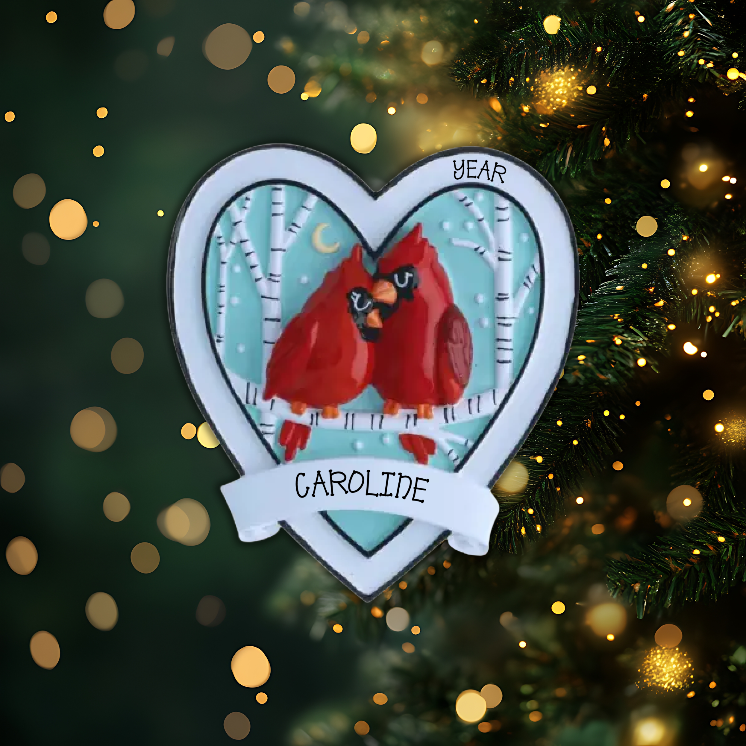 Cardinals Personalized Christmas Ornament
