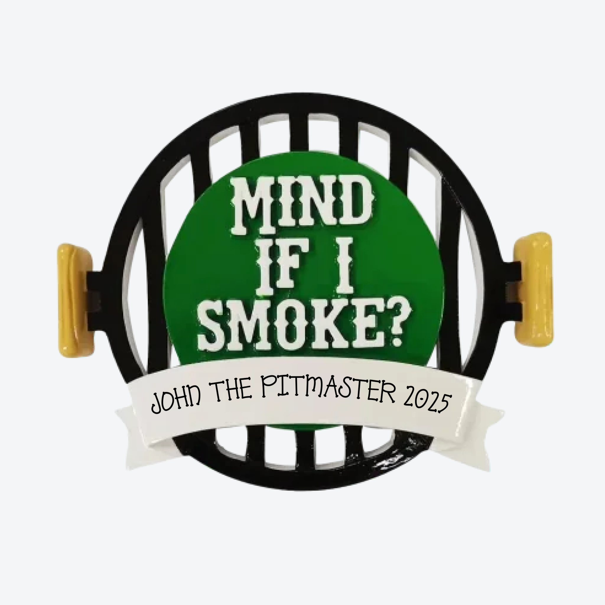 BBQ Smoker Personalized Christmas Ornament