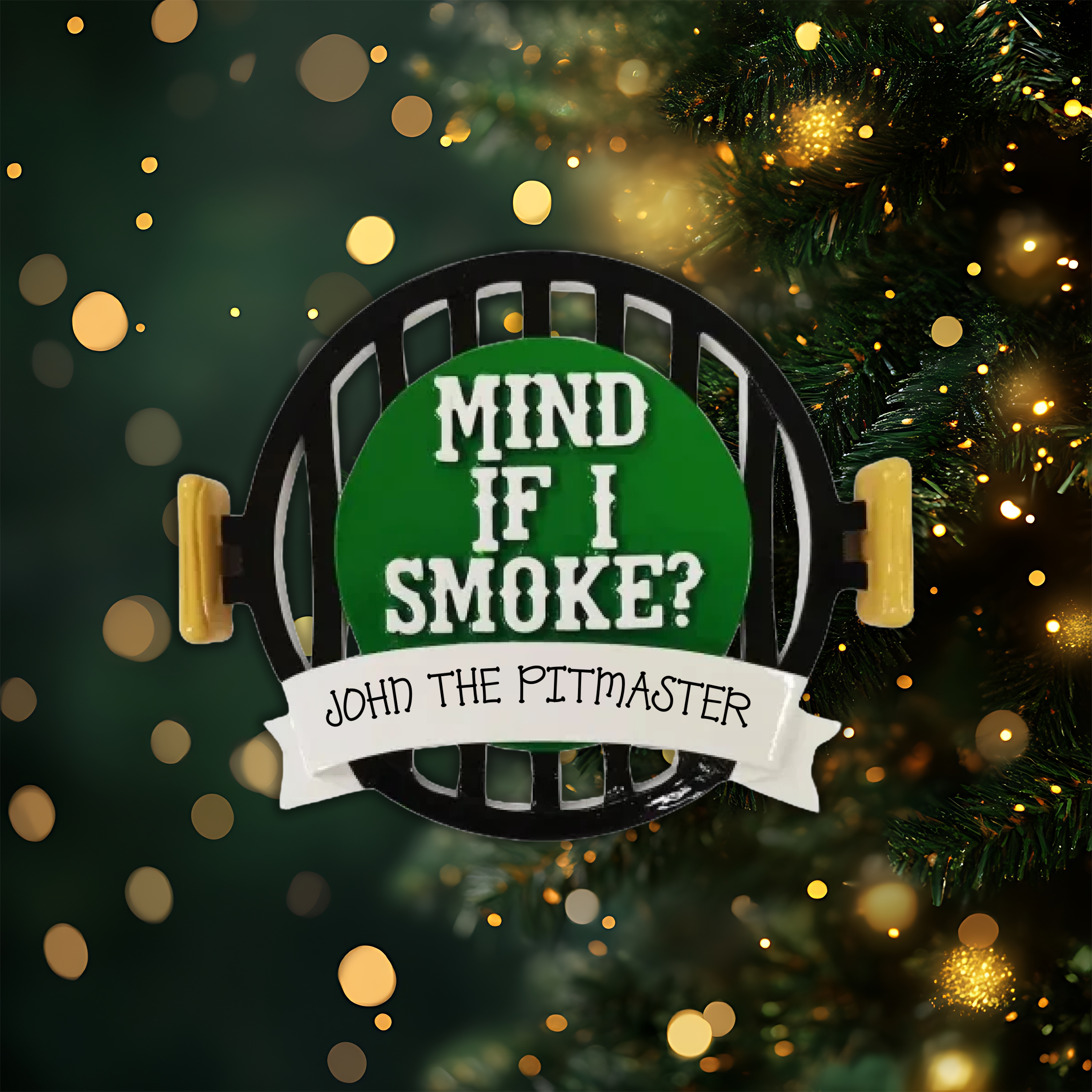 BBQ Smoker Personalized Christmas Ornament