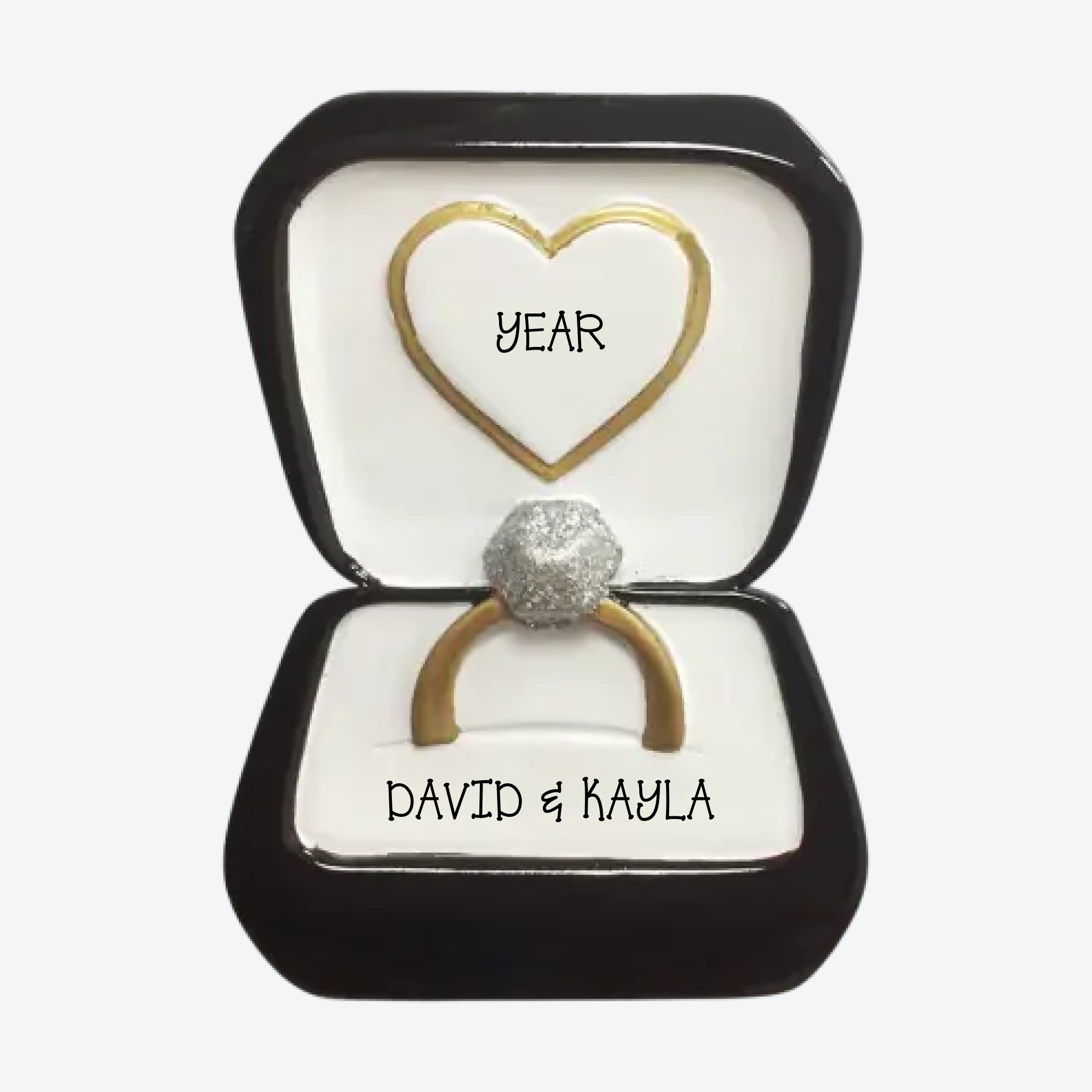 Wedding Ring Personalized Christmas Ornament