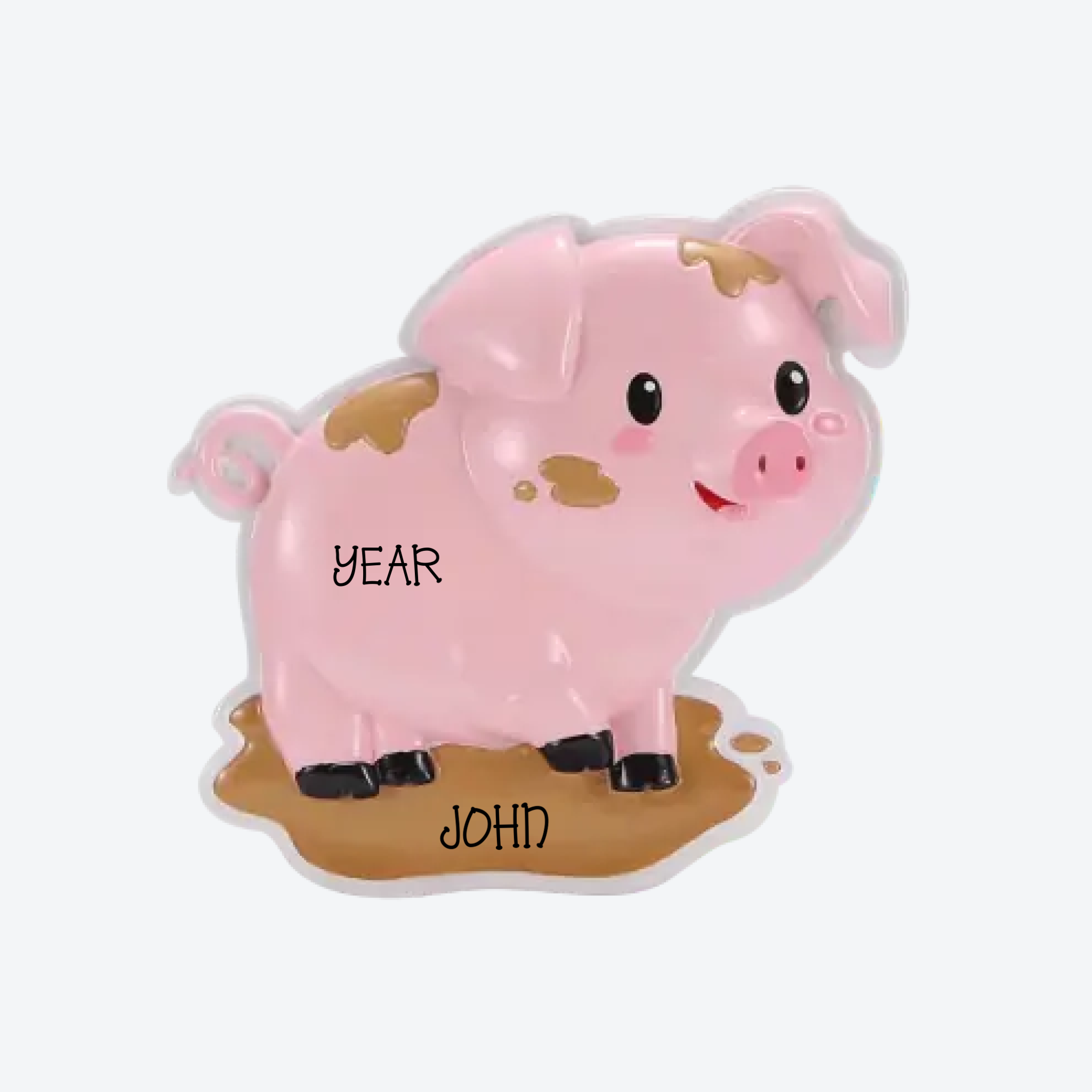 Pig Personalized Christmas Ornament