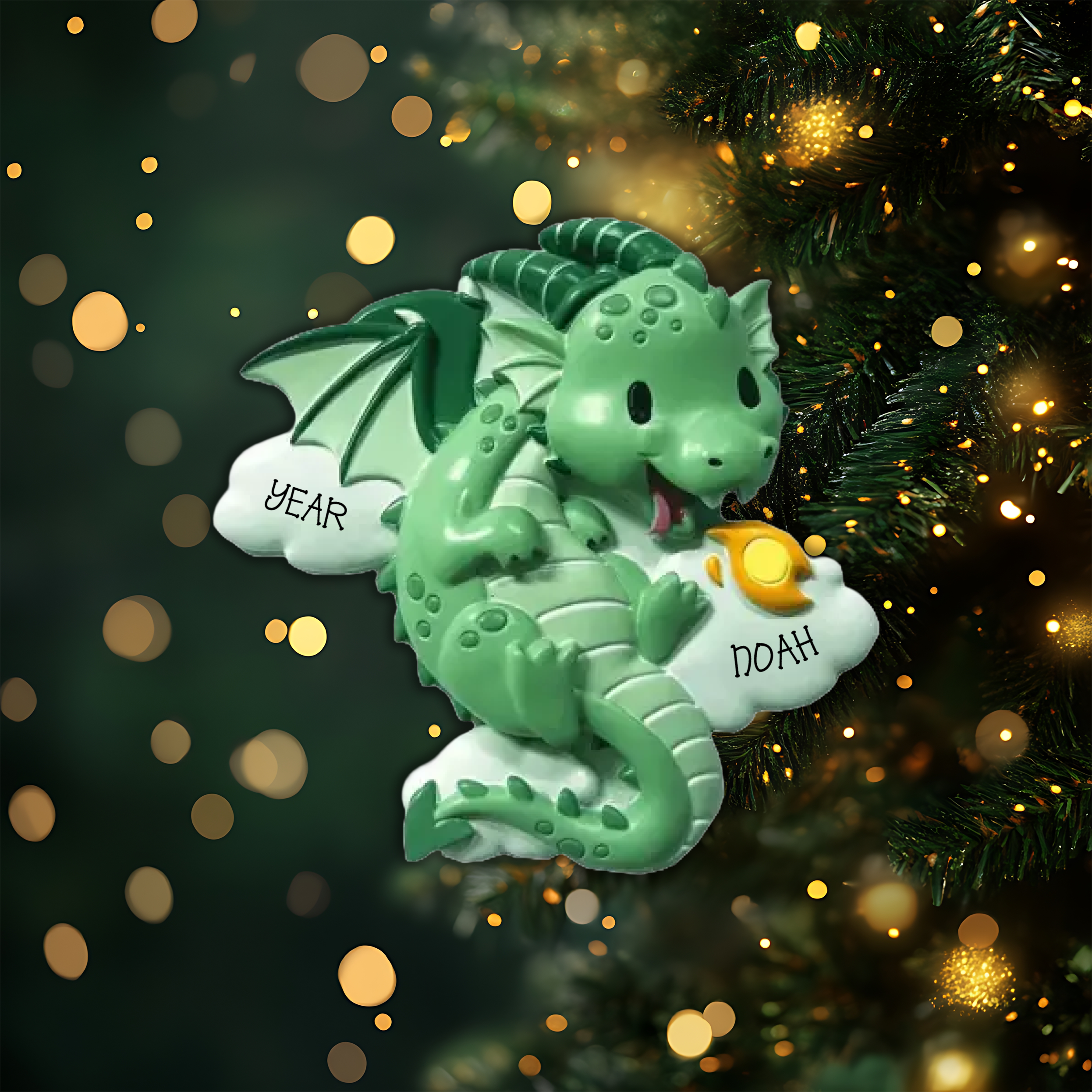 Dragon Personalized Christmas Ornament