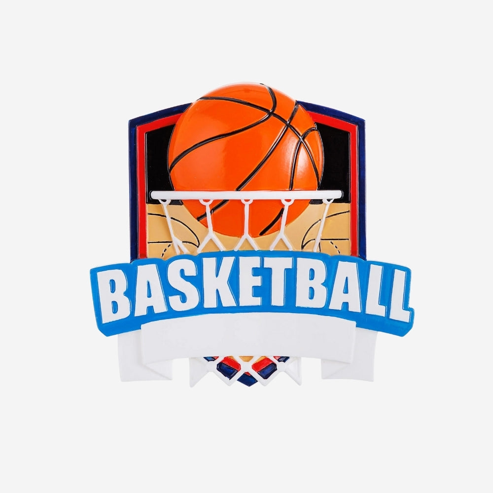 New Basketball Shield Personalized Christmas Ornament