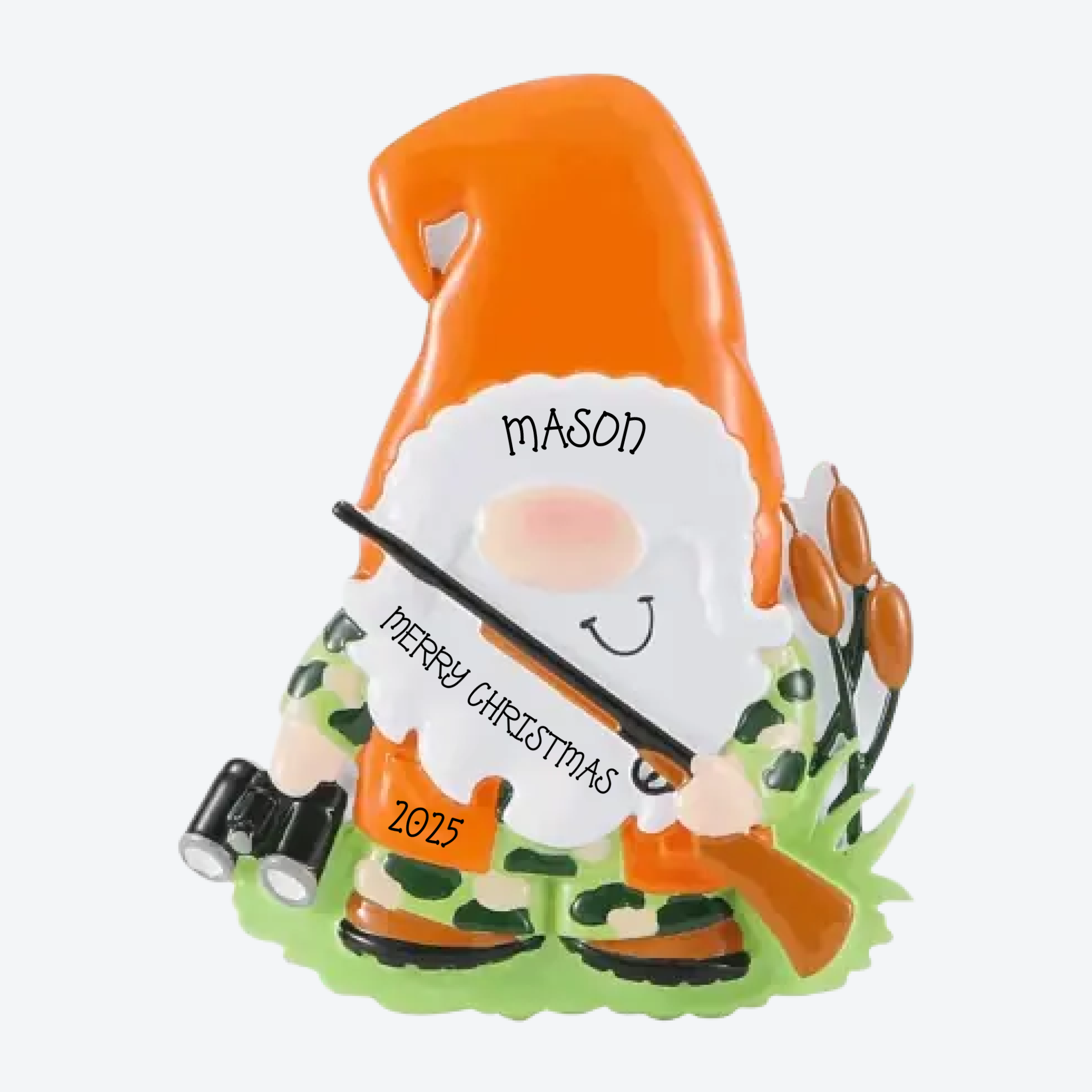 Gnome Hunter Personalized Christmas Ornament