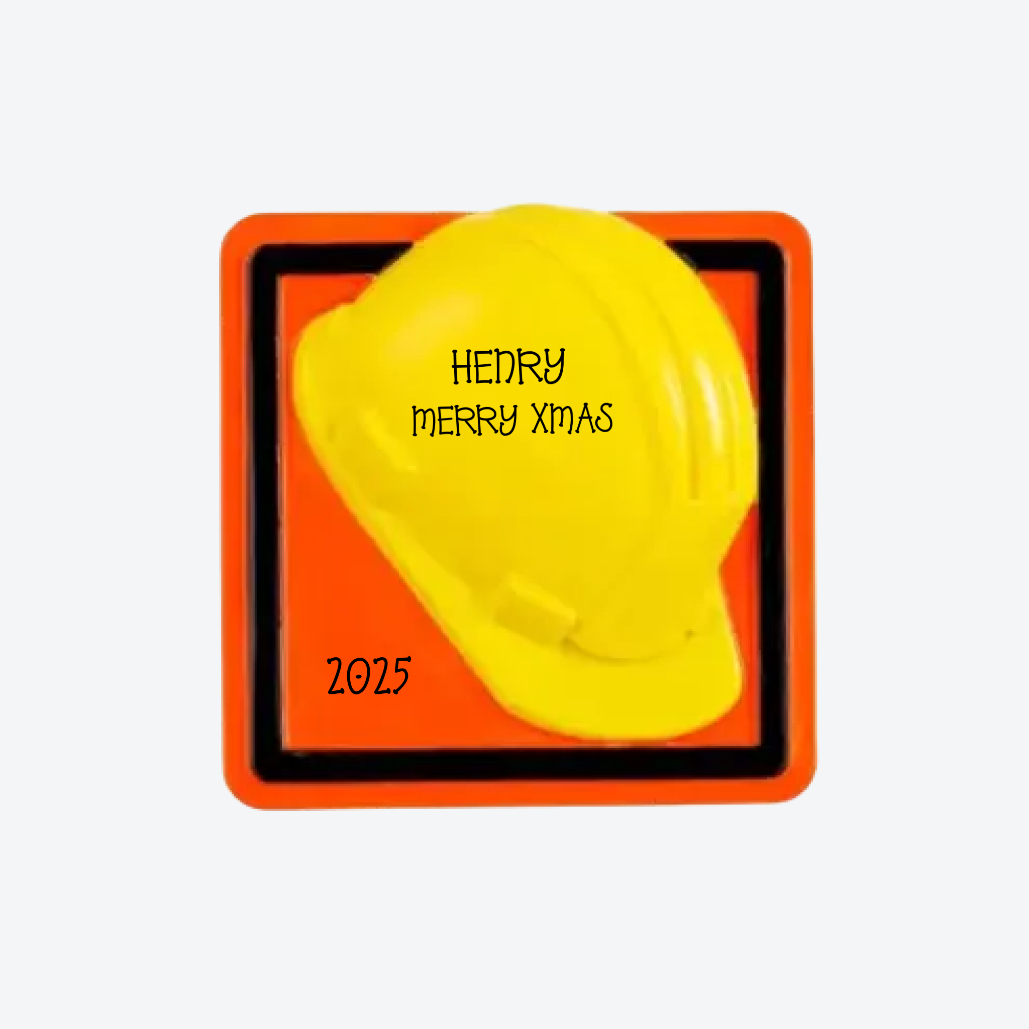 Hard Hat Personalized Christmas Ornament