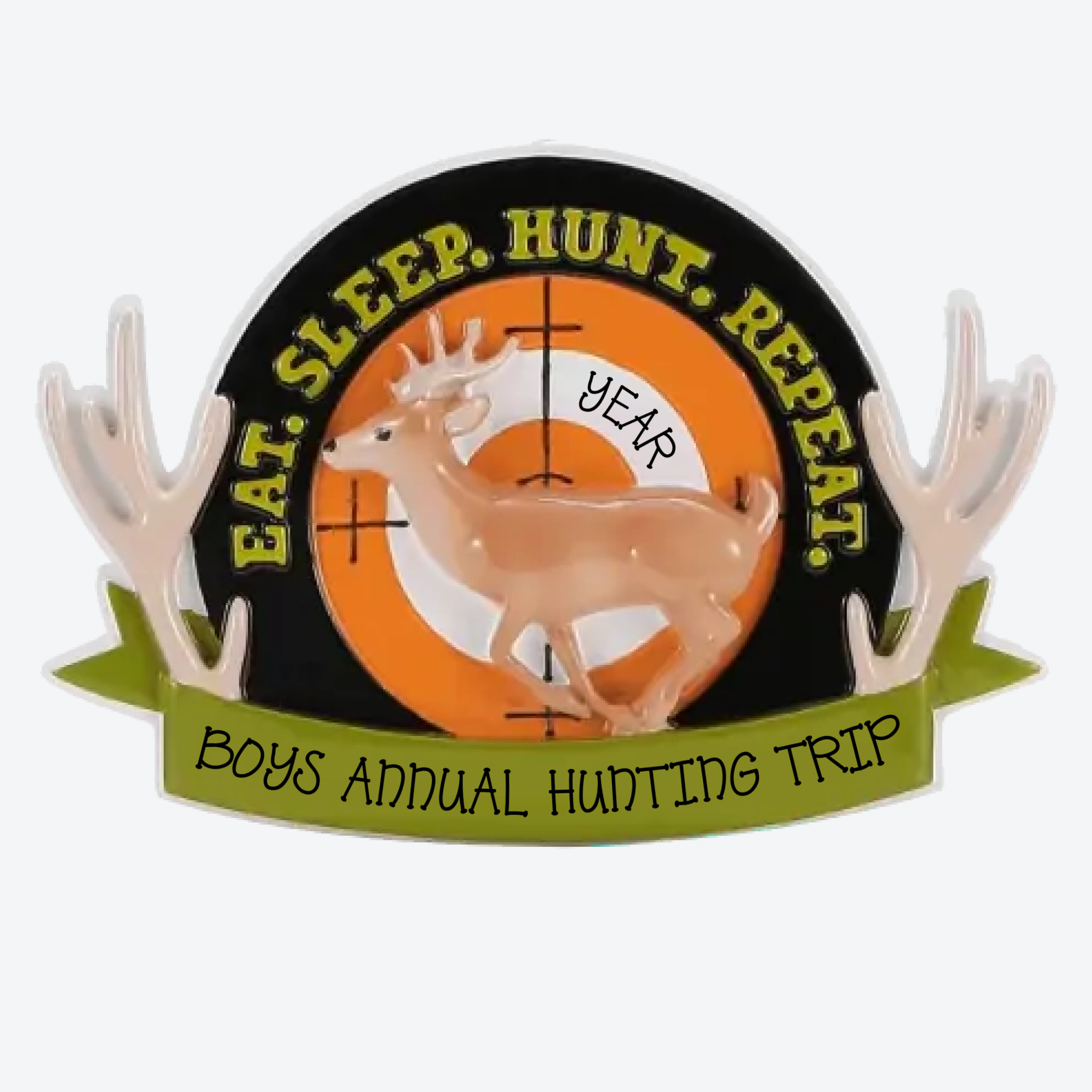Eat Sleep Hunt Repeat Personalized Christmas Ornament