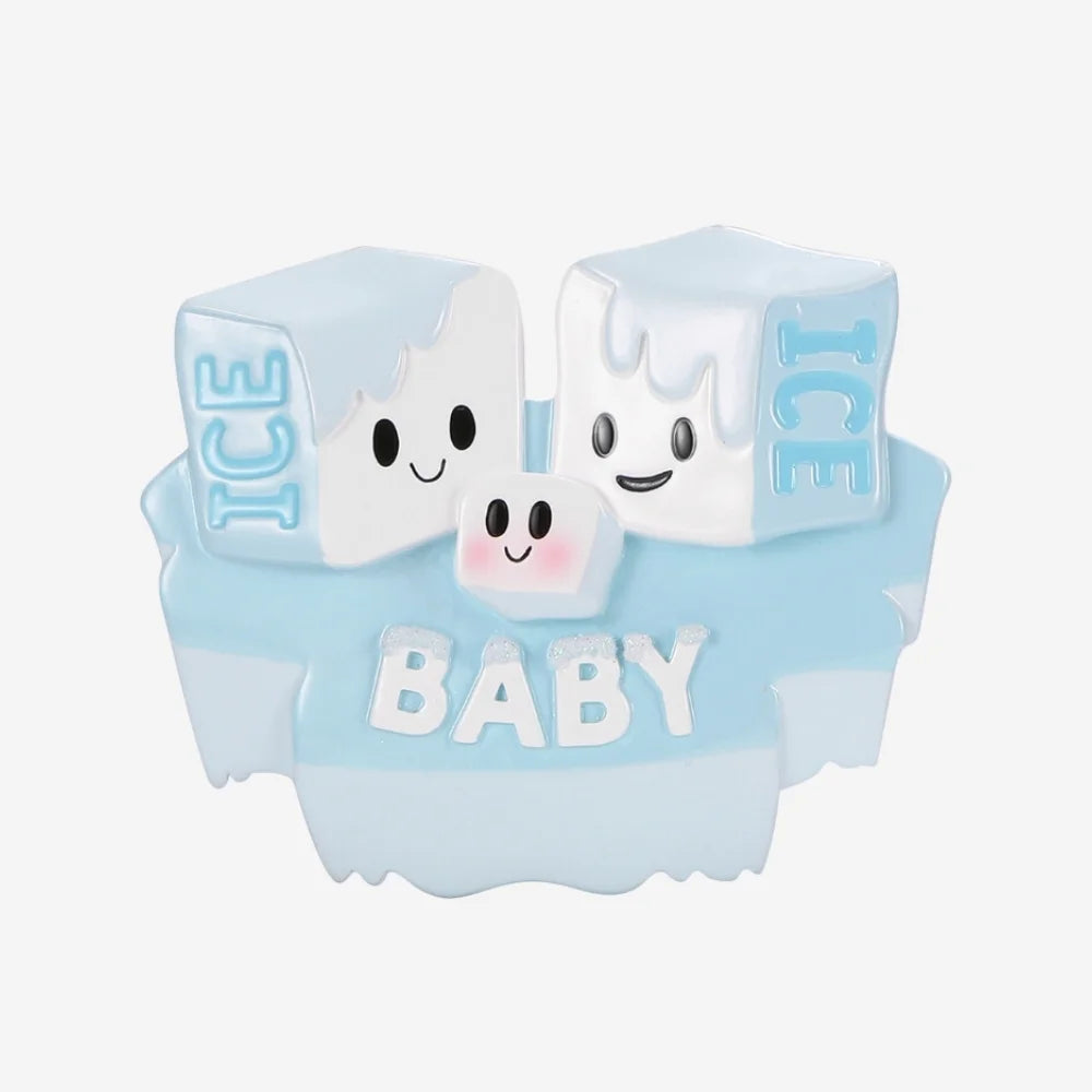 Ice Ice Baby Expecting Personalized Christmas Ornament