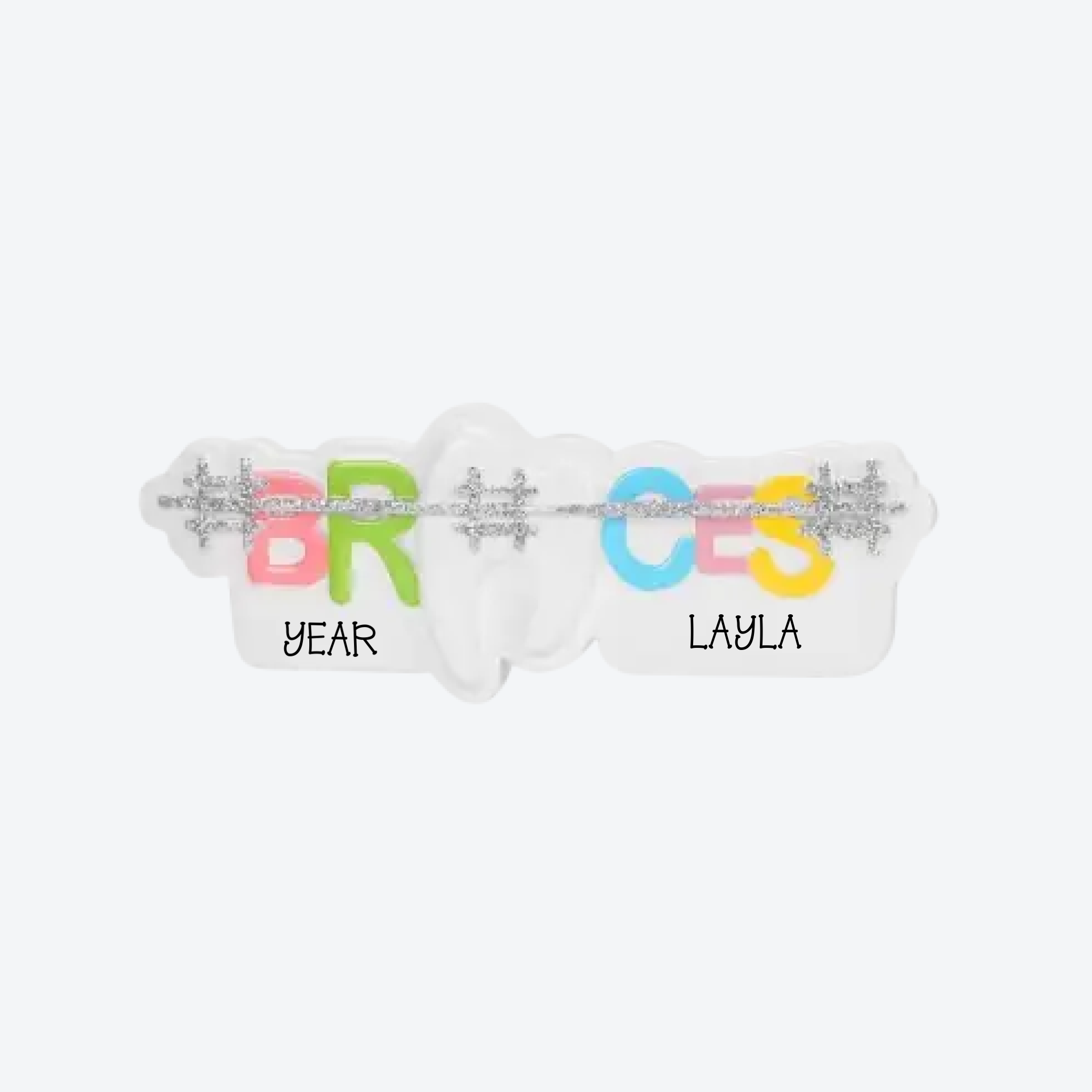 Braces Personalized Christmas Ornament