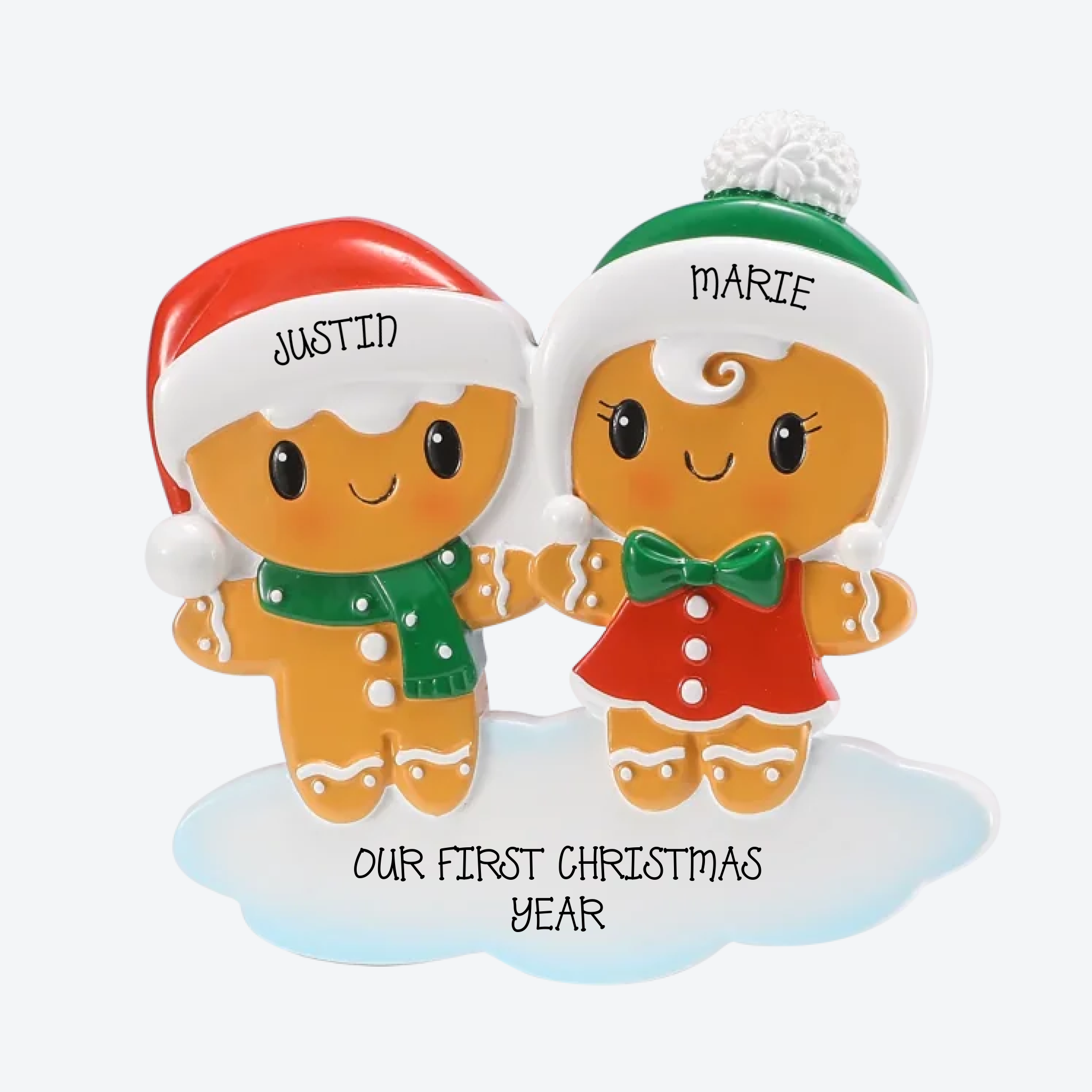 Gingerbread Couple Personalized Christmas Ornament