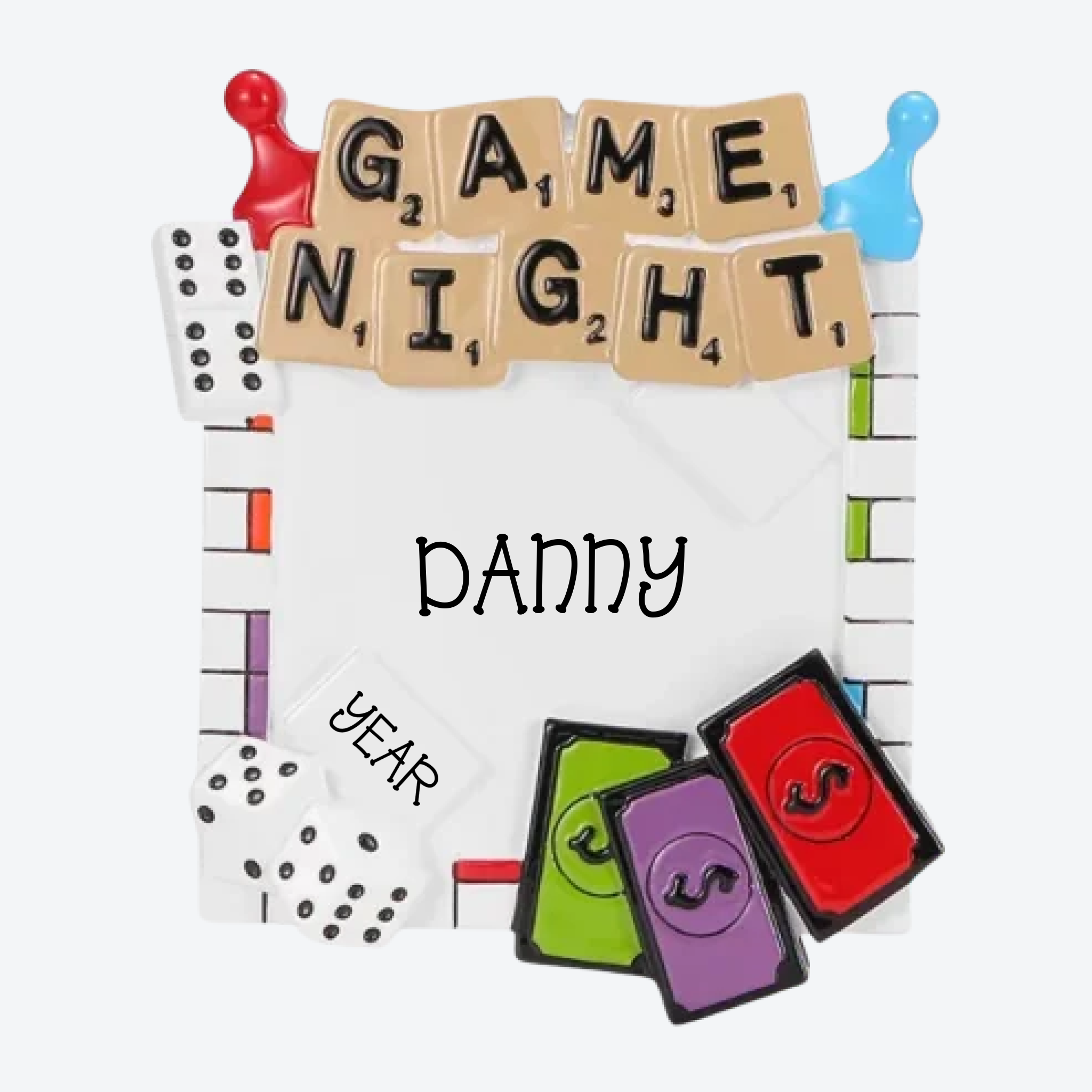 Board Game Night Personalized Christmas Ornament