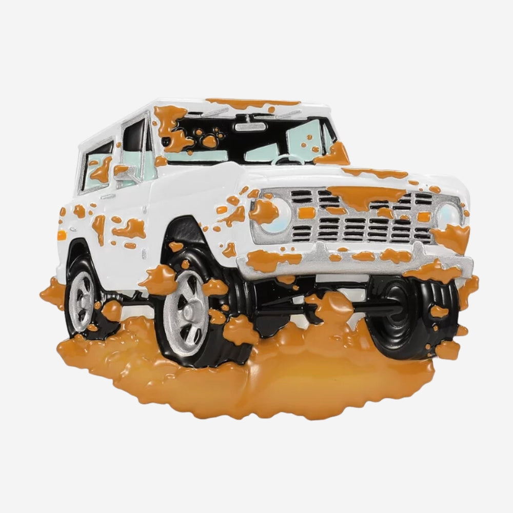White Off Roading Truck Personalized Christmas Ornament