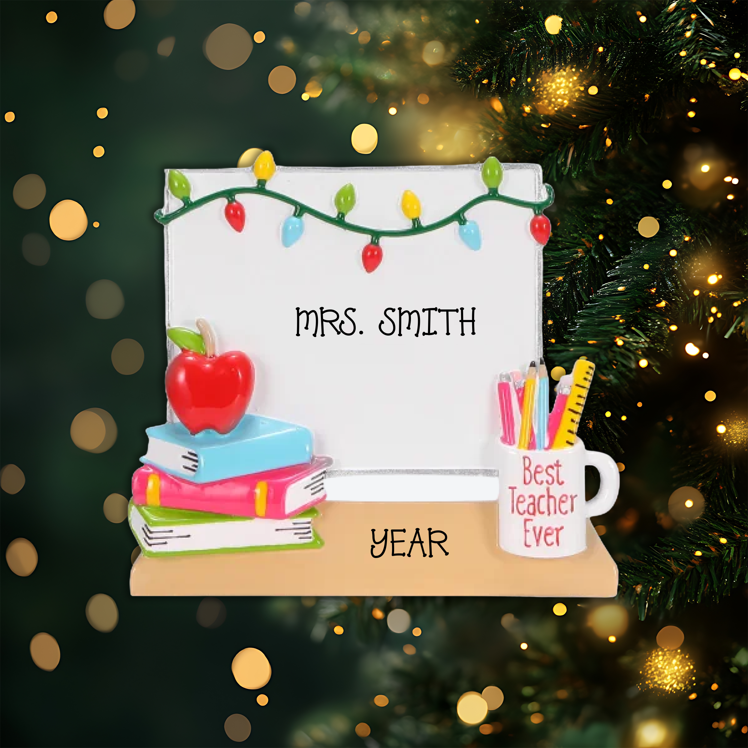 Christmas White Board for Teacher Personalized Christmas Ornament