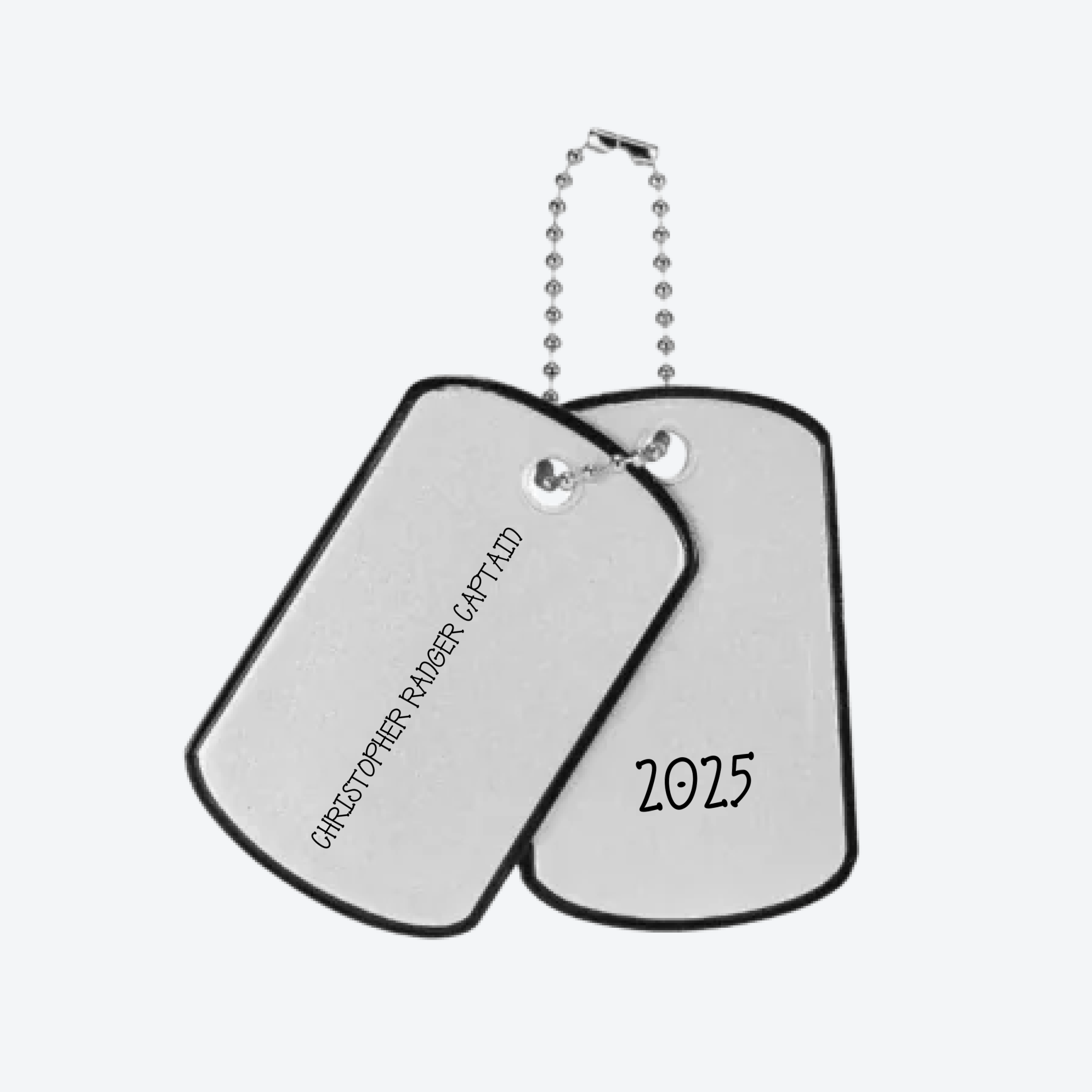 Military Dog Tags Personalized Christmas Ornament