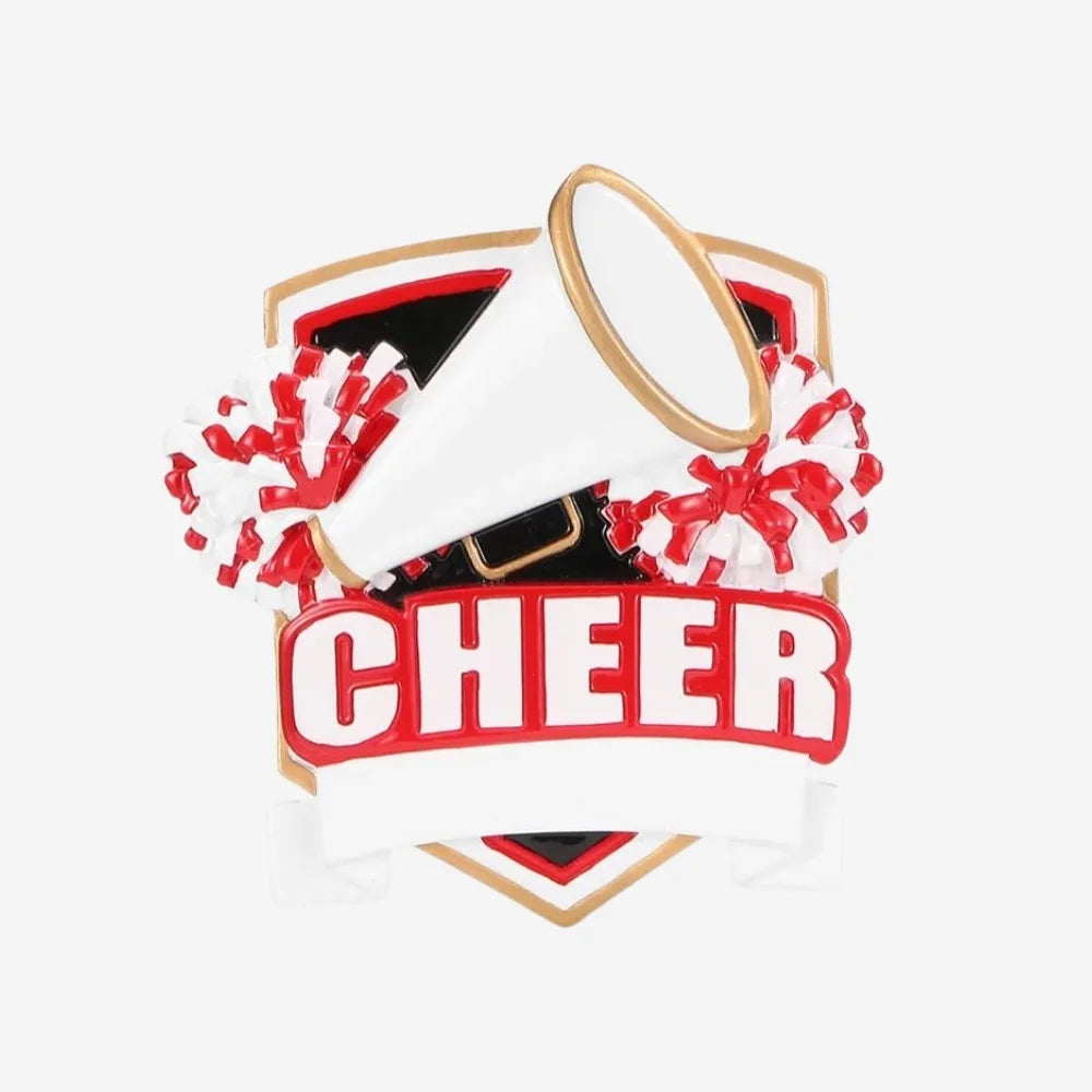 Cheer Shield Personalized Christmas Ornament
