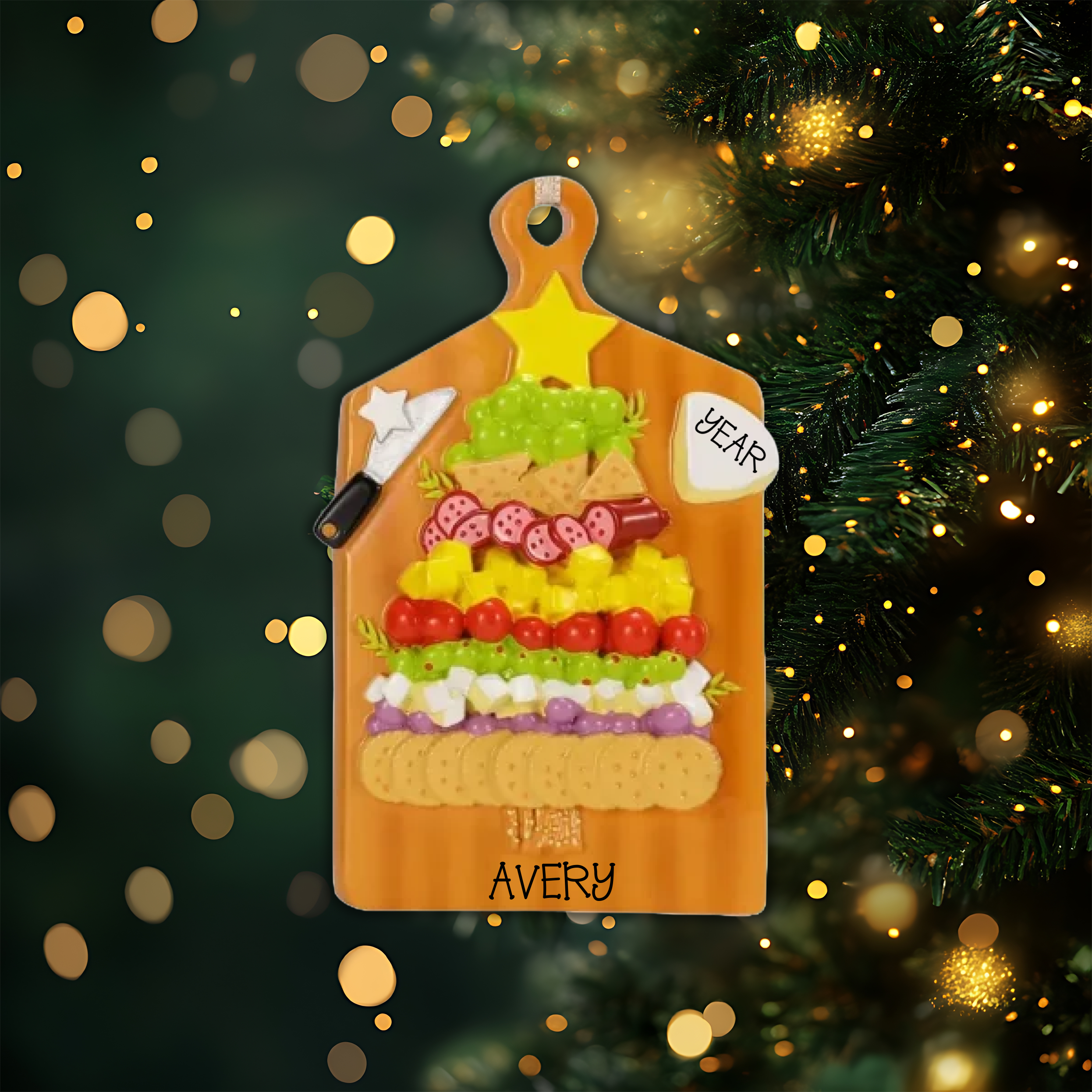 Charcuterie Board Personalized Christmas Ornament