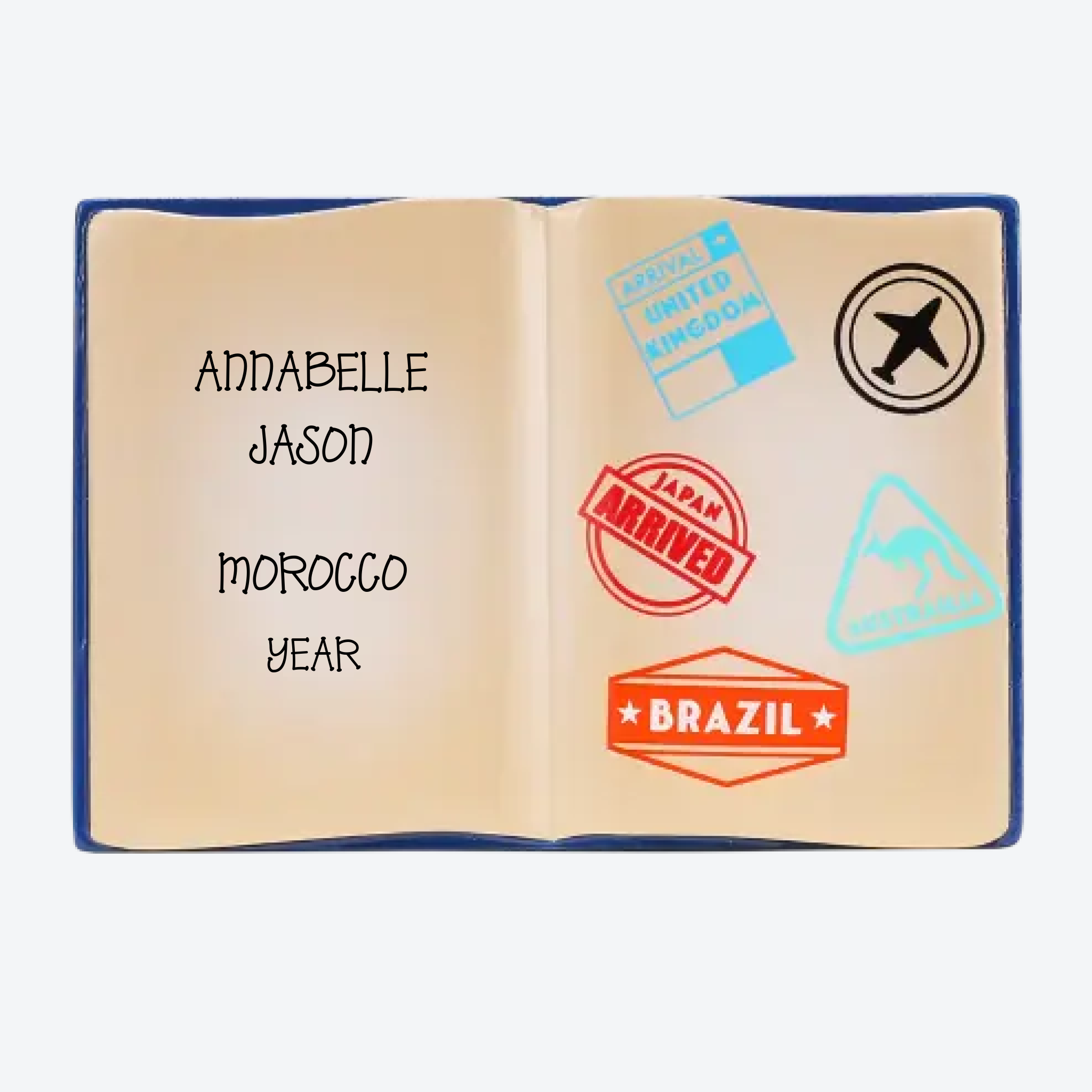 Passport Personalized Christmas Ornament