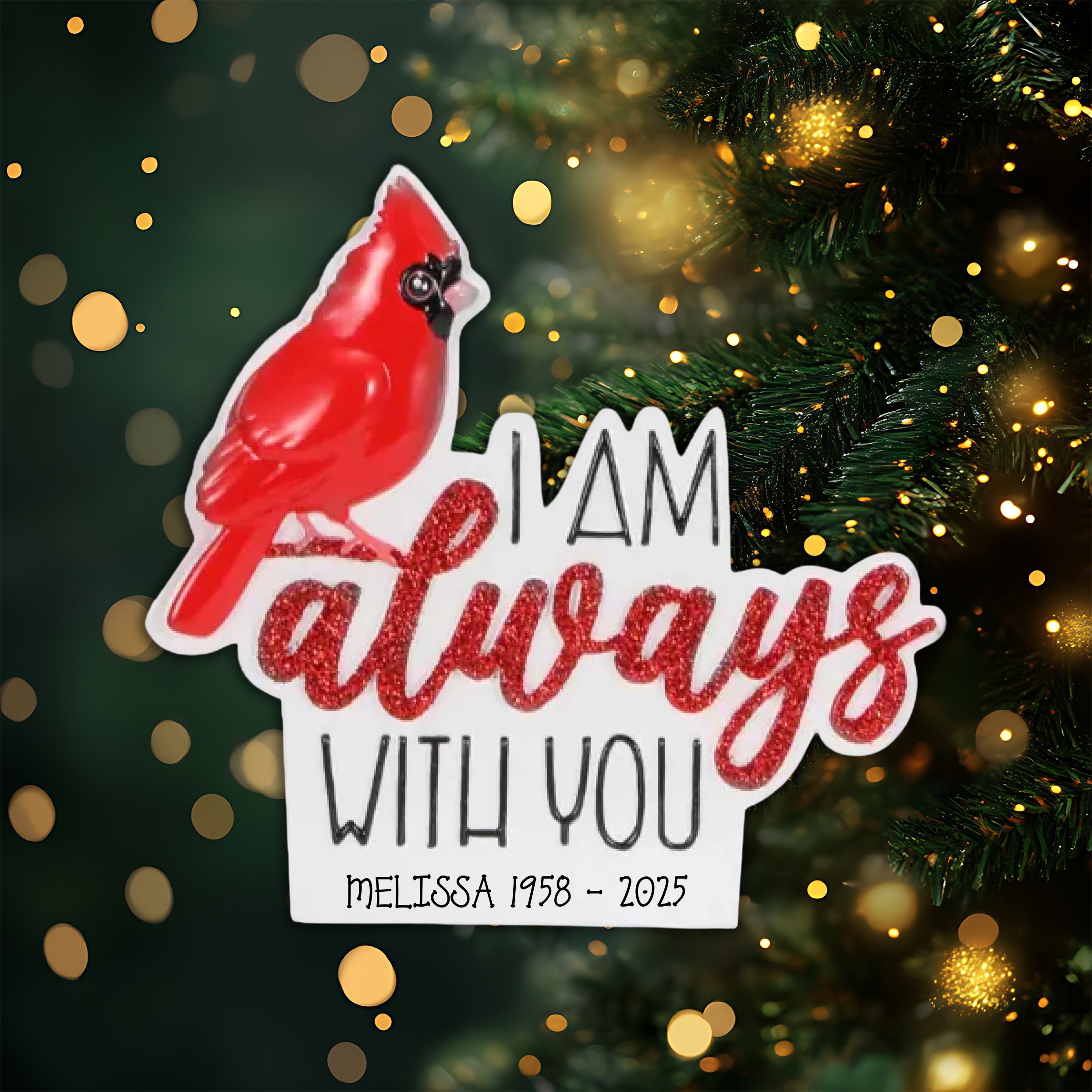Cardinal Personalized Christmas Ornament