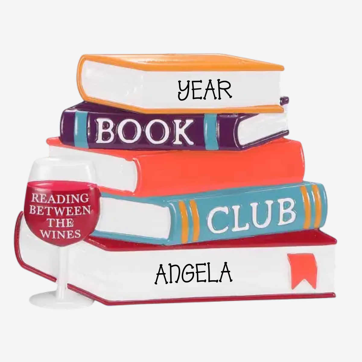 Book Club with Wine Personalized Christmas Ornament