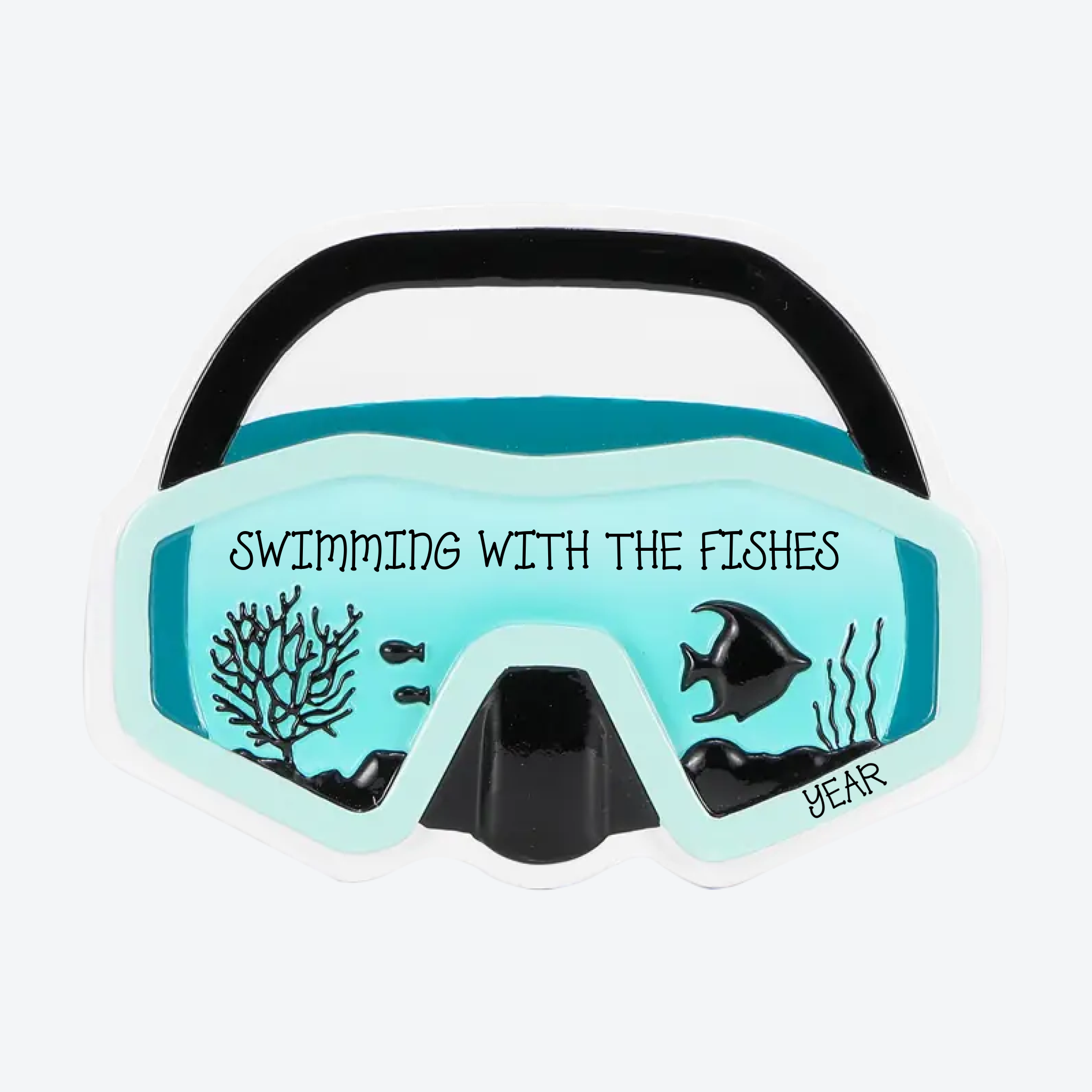 Snorkel Goggles Personalized Christmas Ornament