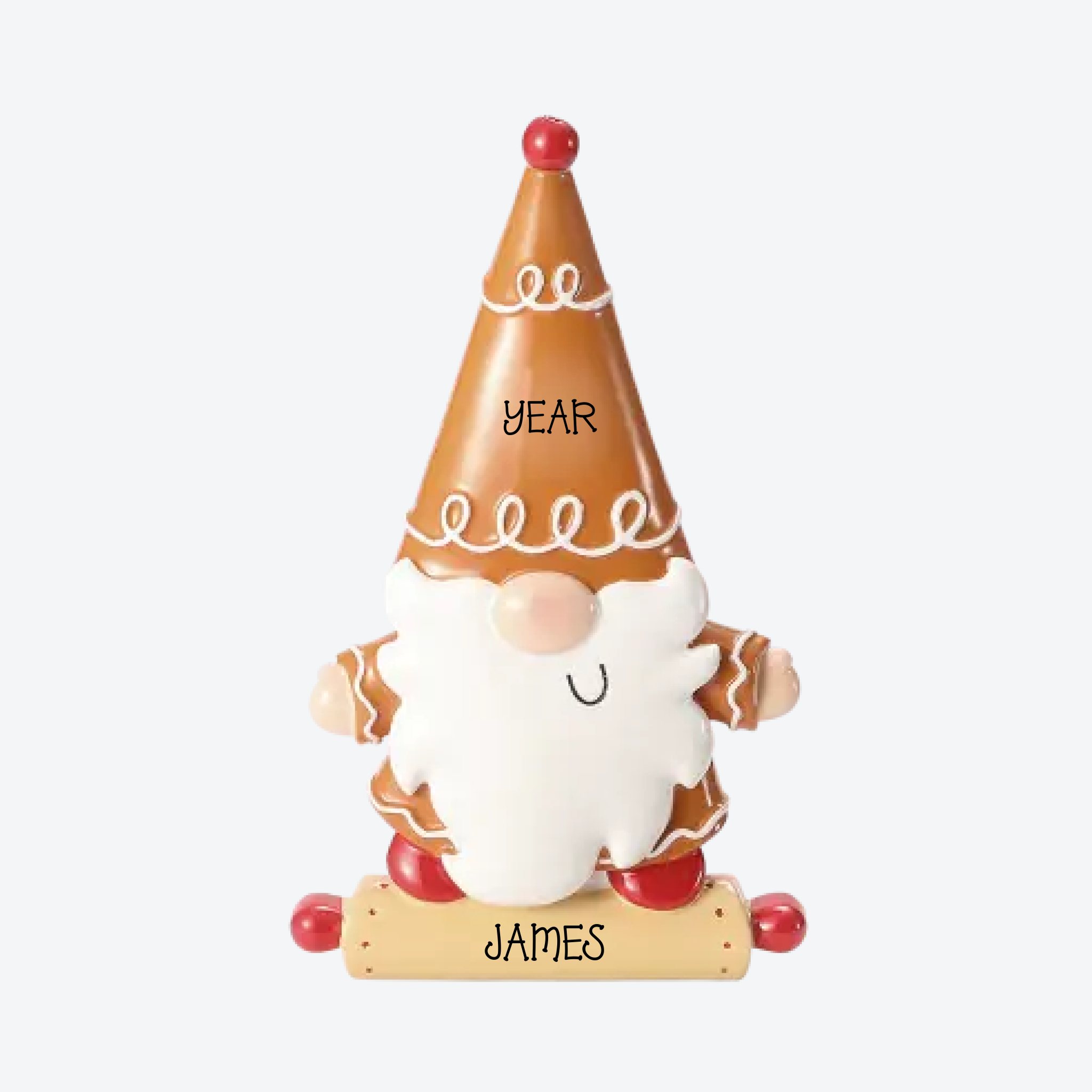 Gingerbread Gnome Personalized Christmas Ornament
