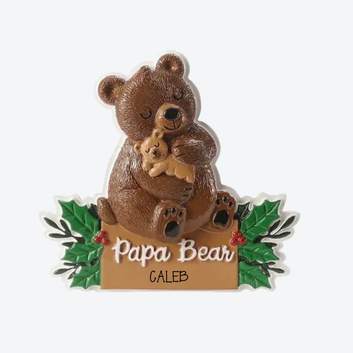 Papa Bear Personalized Christmas Ornament