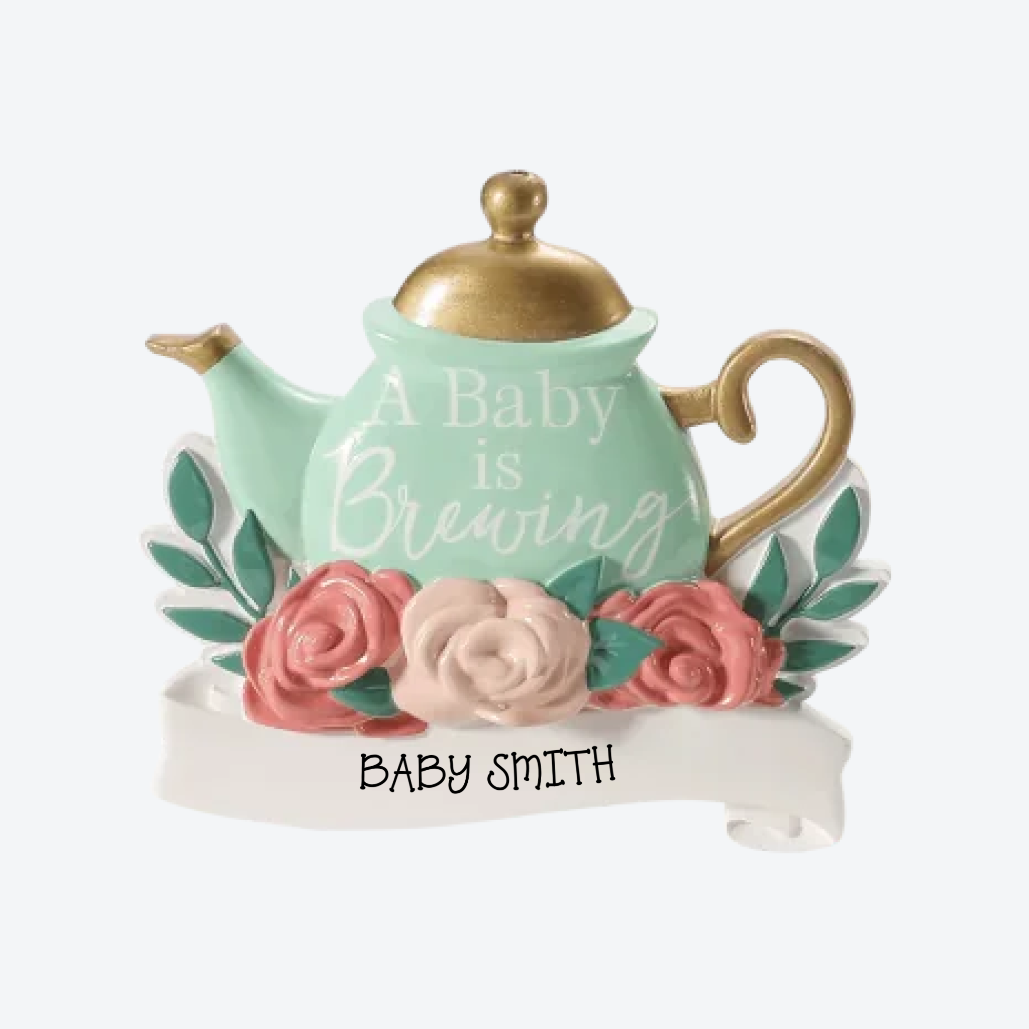 A Baby is Brewing Personalized Christmas Ornament